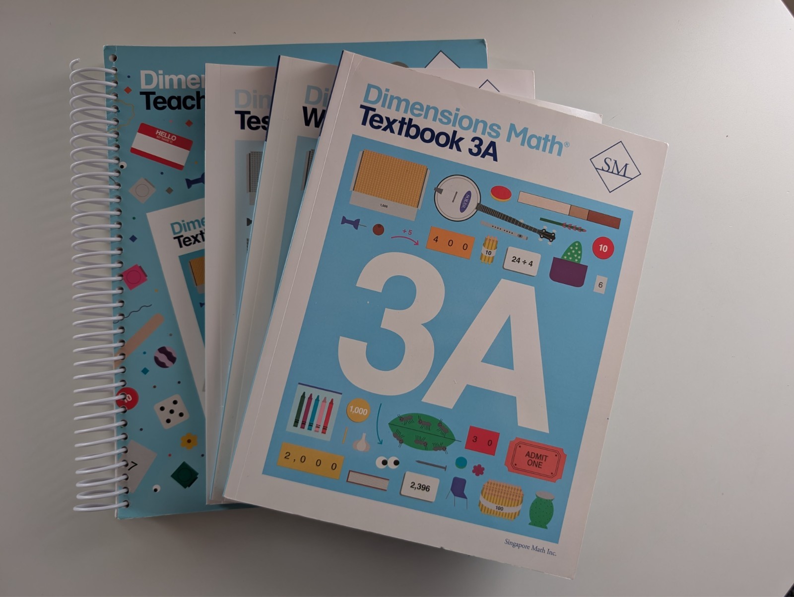 Dimensions Math 3A: Teacher’s Guide, Textbook, Workbook and Tests