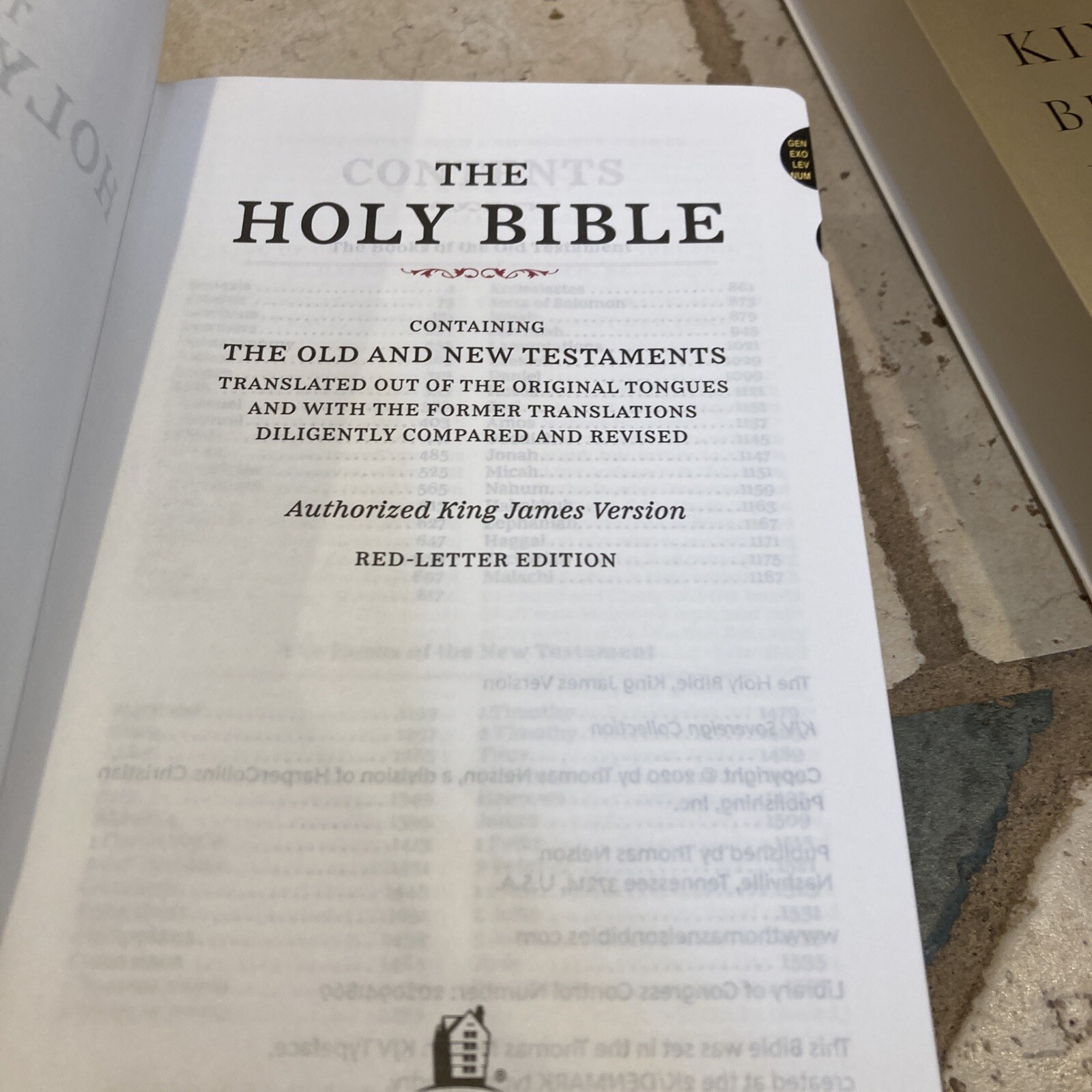 KJV Sovereign Collection Bible, Personal Size, Red Letter Edition INDEXED