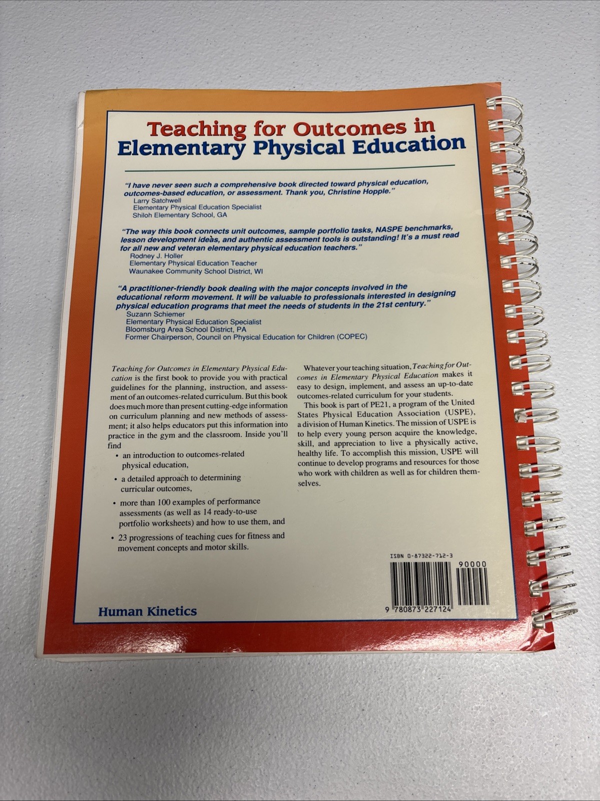 TEACHING FOR OUTCOMES IN ELEMENTARY PHYSICAL EDUCATION: A By Christine J. Hopple