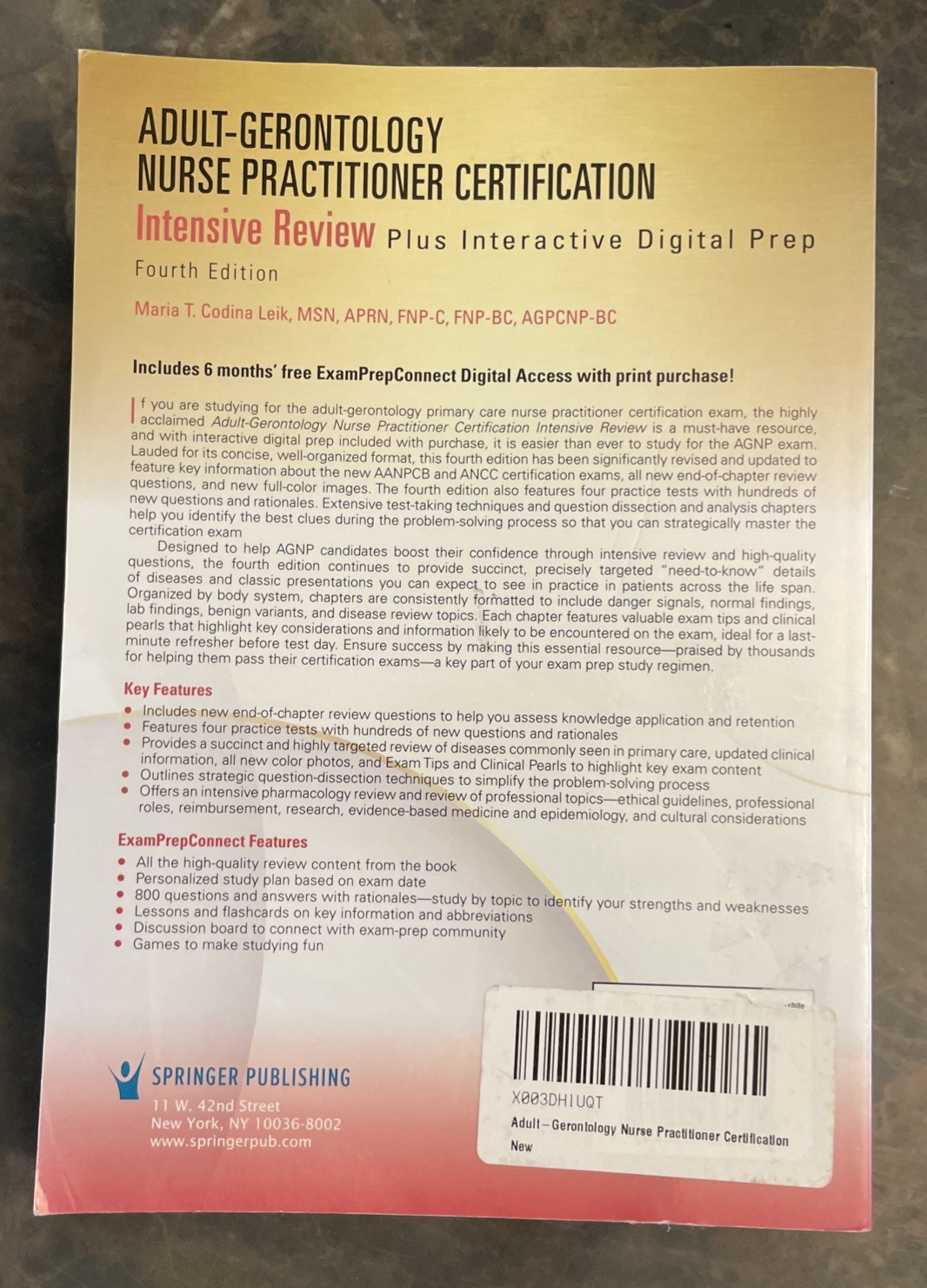 Adult-GERONTOLOGY Nurse Practitioner Certification Intensive Review, Fourth ED