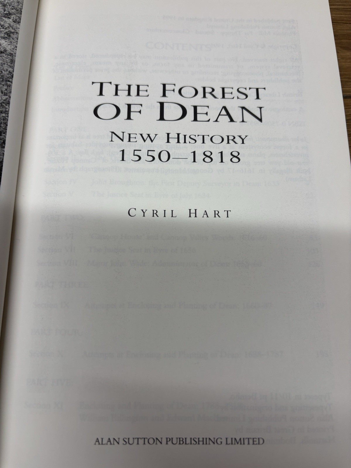 1995 1st Ed. Forest of Dean: New History 1550-1818 by Cyril Hart Hardback sh48