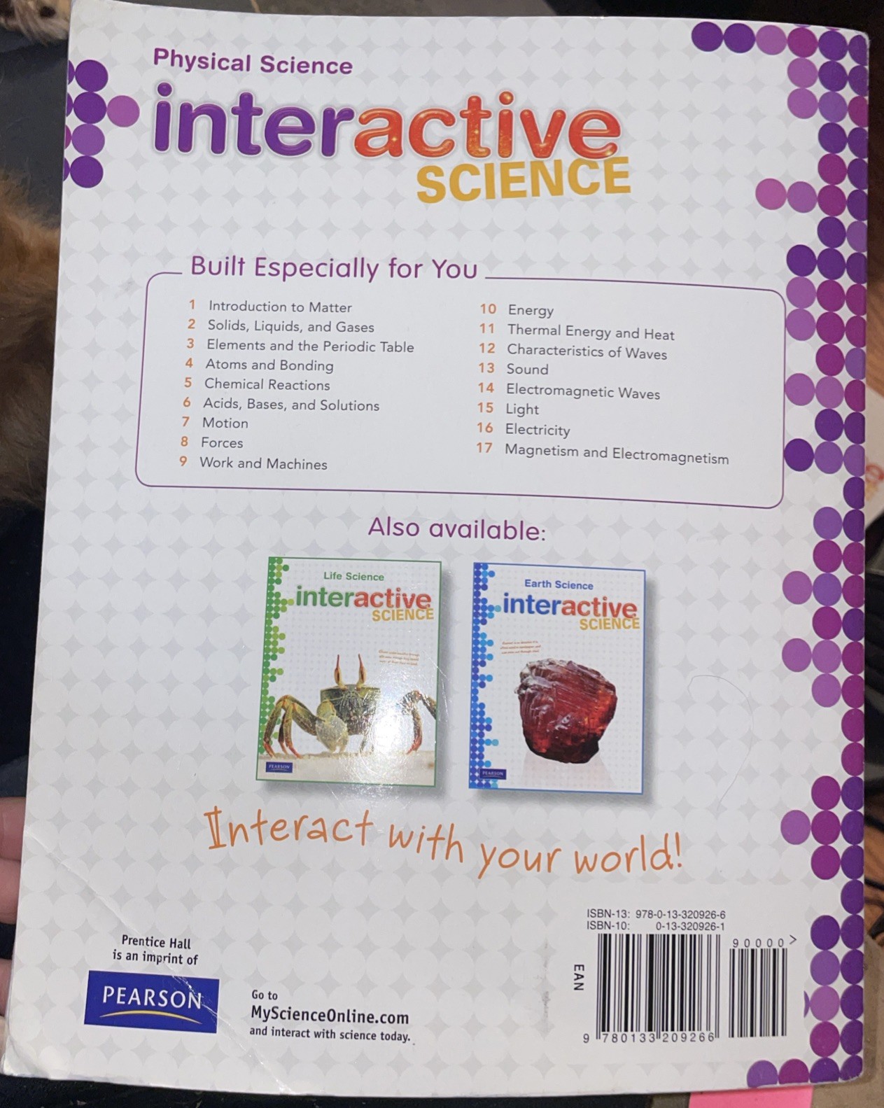 Pearson Interactive Science Physical Student Worktext Edition Middle School 2012