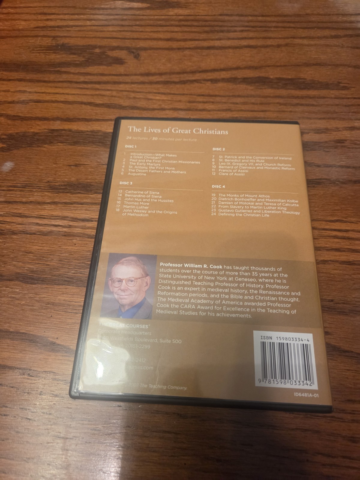 Great Courses – The Lives of Great Christians by William R. Cook (DVD)