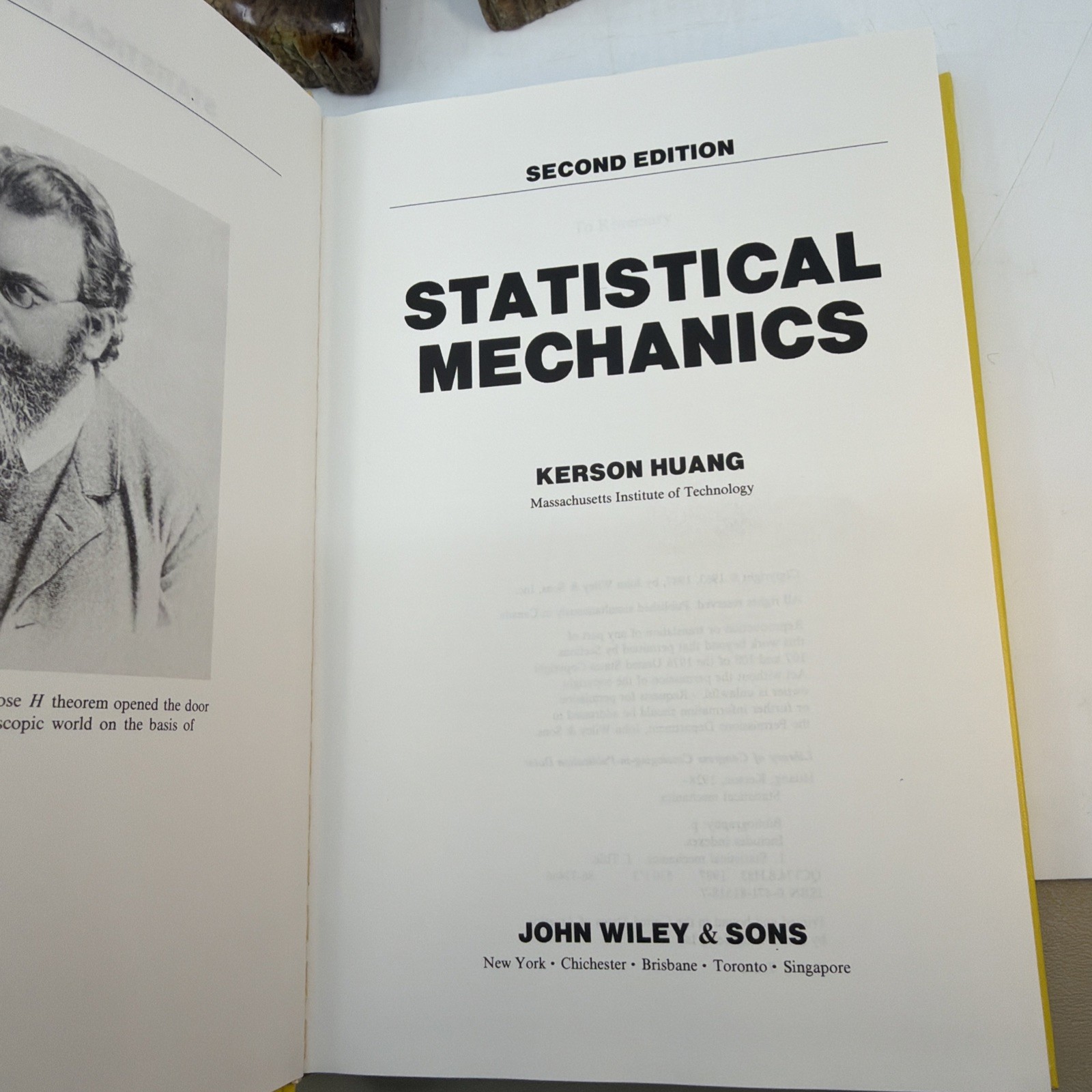 Statistical Mechanics 2nd Ed Kerson Huang Wiley Physics HC (AI 197)