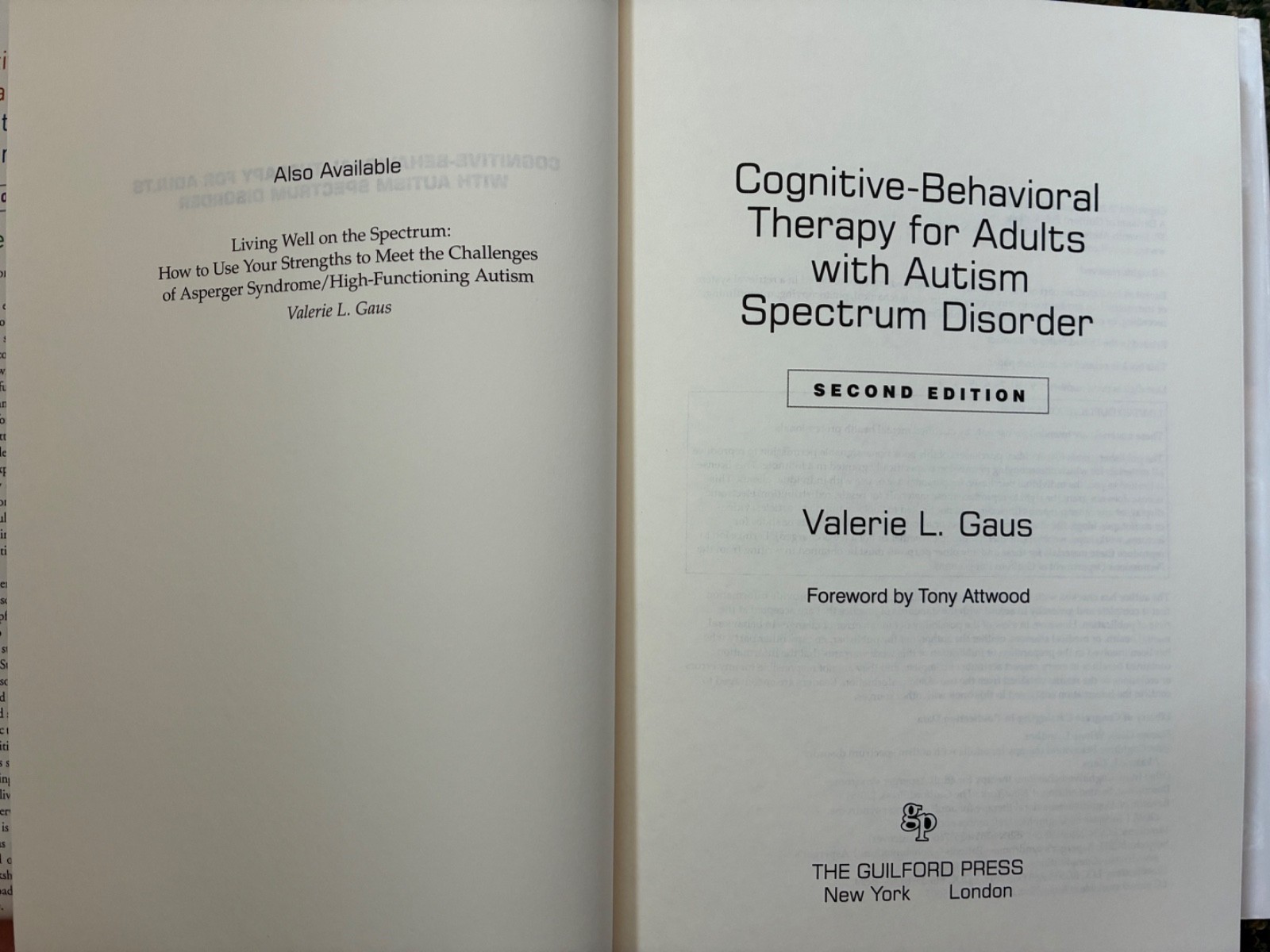 Cognitive-Behavioral Therapy for Adults w/Autism Spectrum Disorder/2nd Ed.