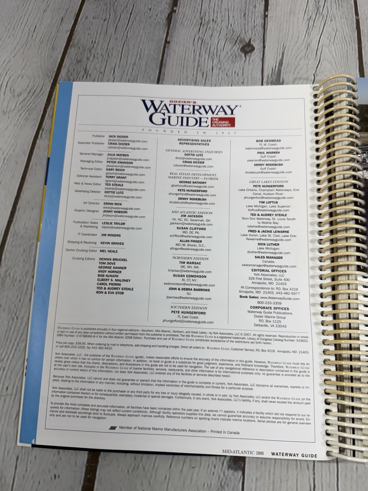 Dozier’s Waterway Guide Mid-Atlantic 2008 Chesapeake Bay & Intercoastal Georgia