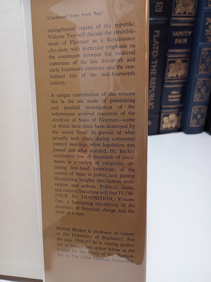 Florence in Transition: The Decline of the Commune Medieval Italy History VG+