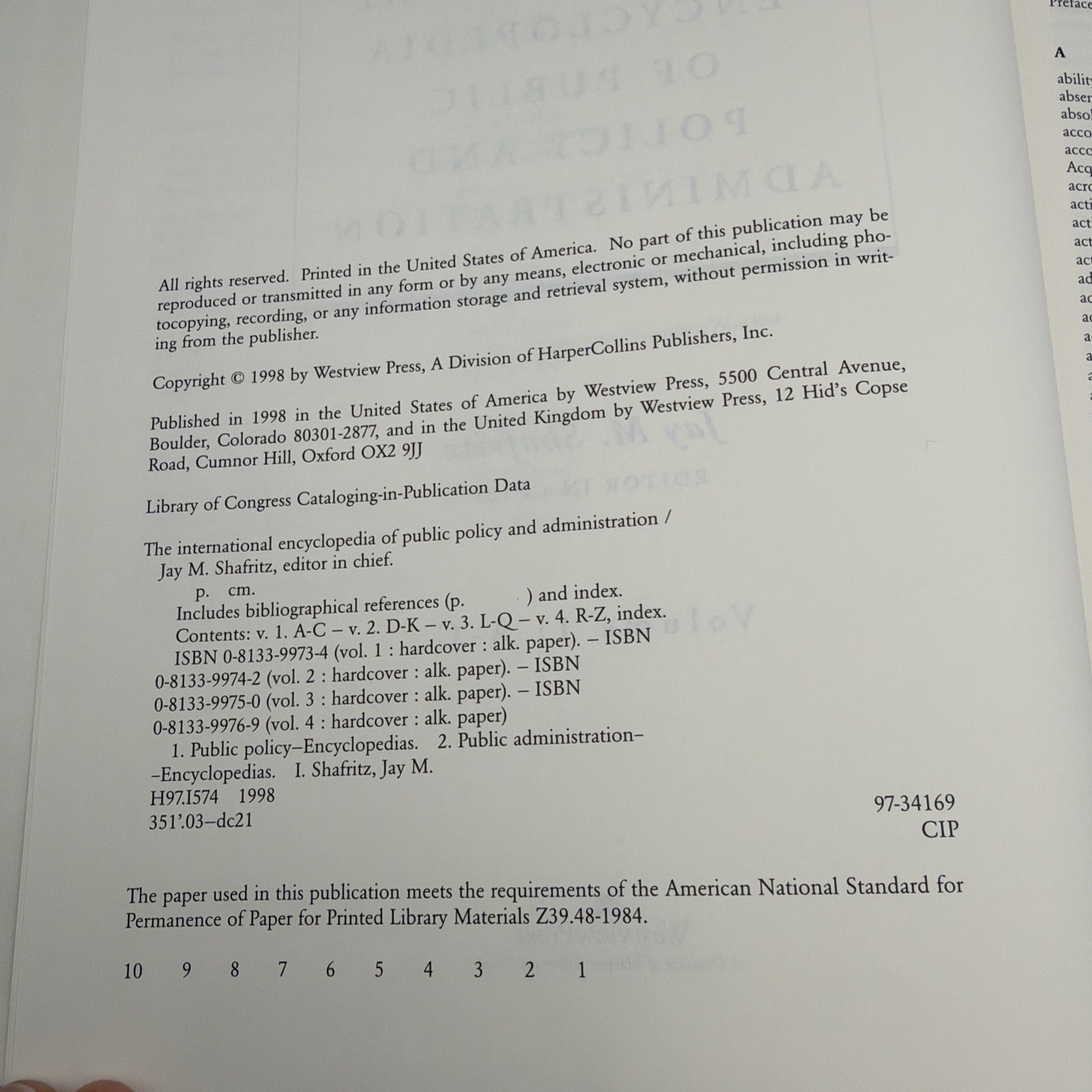 International Encyclopedia of Public Policy and Administration, Volumes 1-4