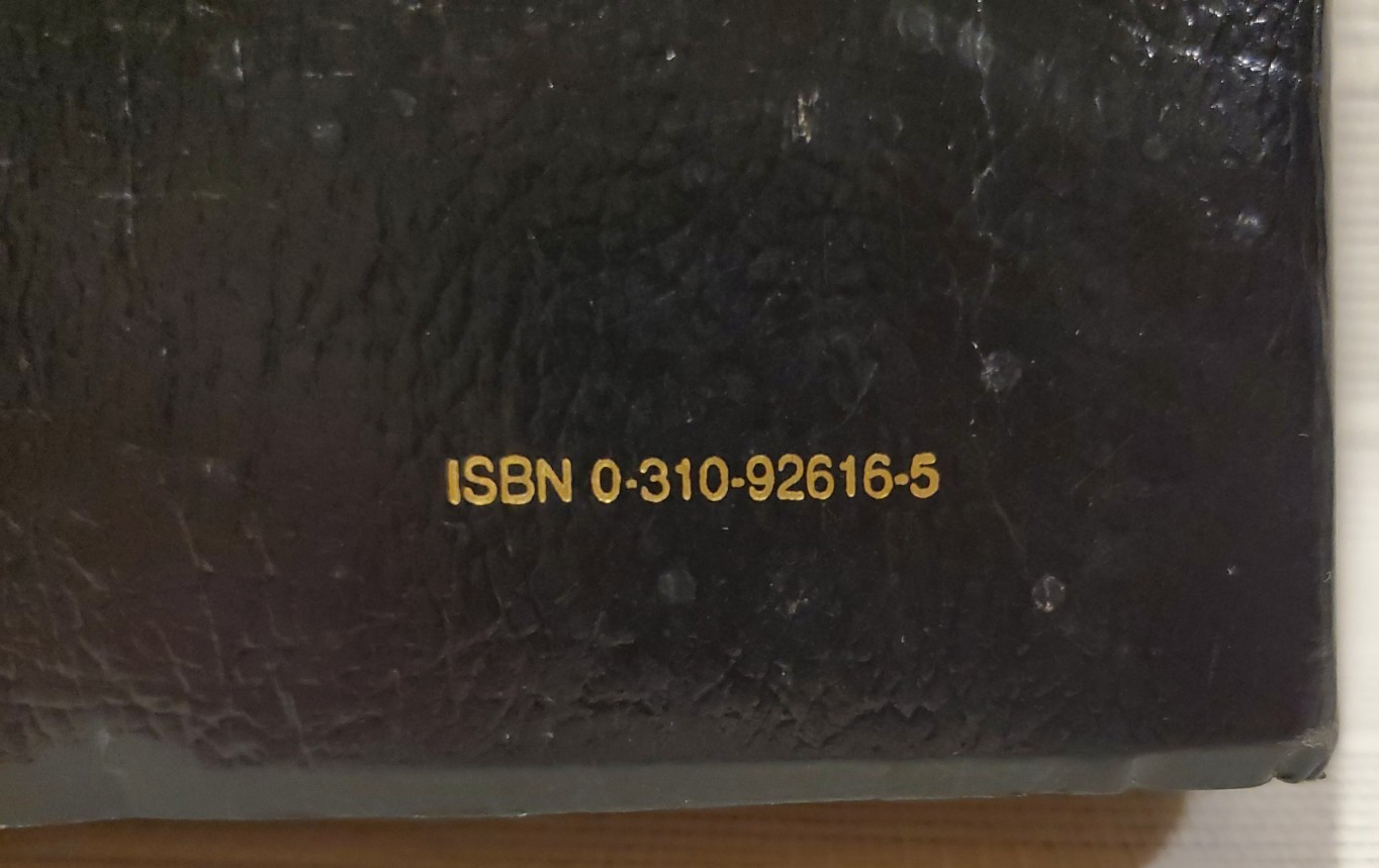 HOLY BIble, Zondervan, 2001, New International Version, ISBN 0-310-92616-5 GREAT