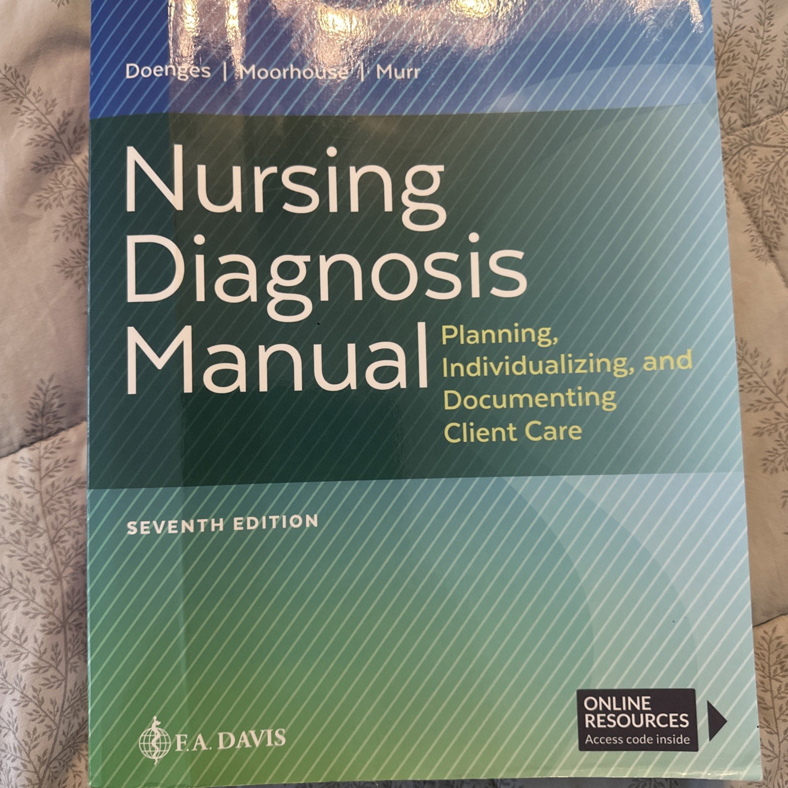 Nursing Diagnosis Manual 7th edition F. A. Davis NEW 2022 Access Code intact