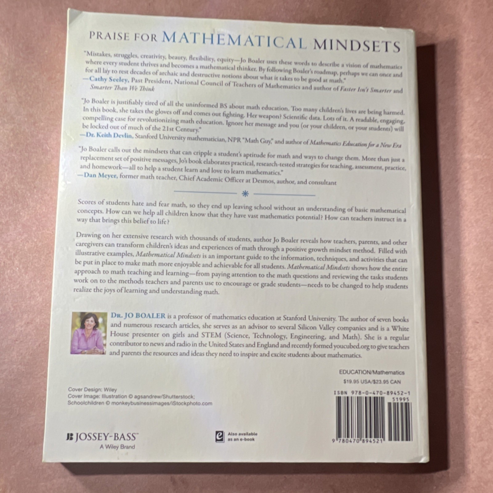 Mathematical Mindsets Jo Boaler Jossey-Bass Paperback Mathematics Textbook