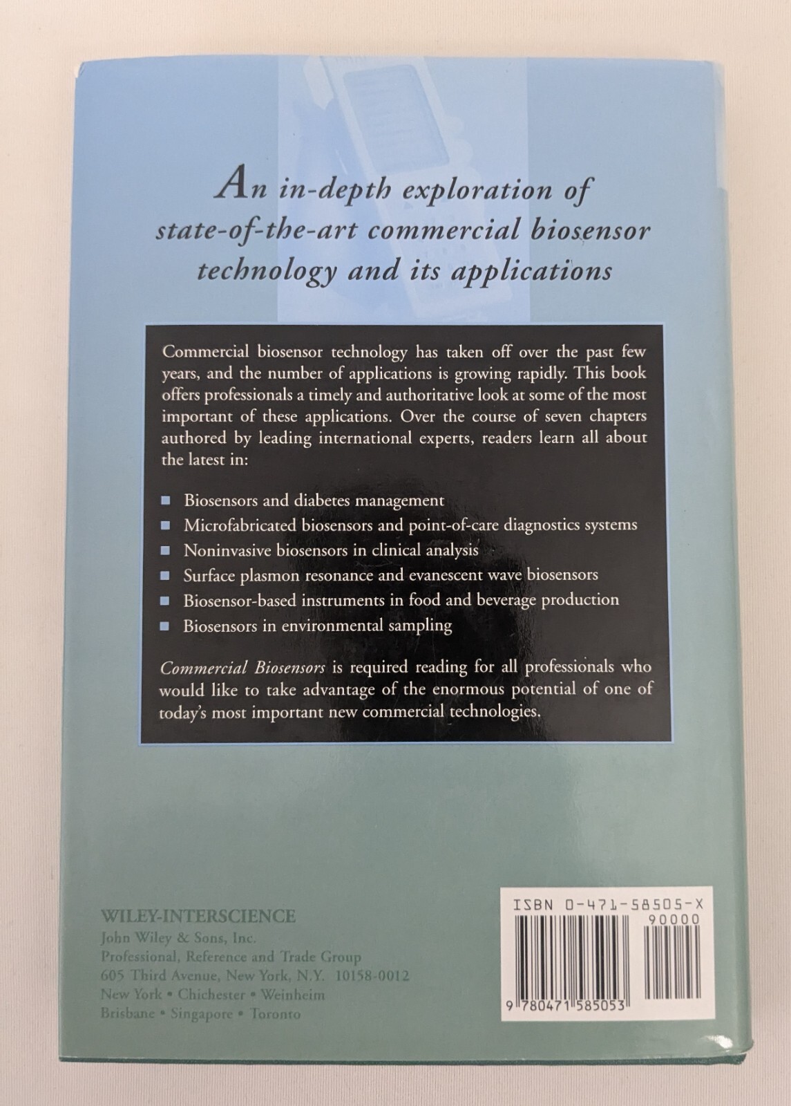 Commercial Biosensors Edited by Graham Ramsay (HC 1998 John Wiley & Sons)