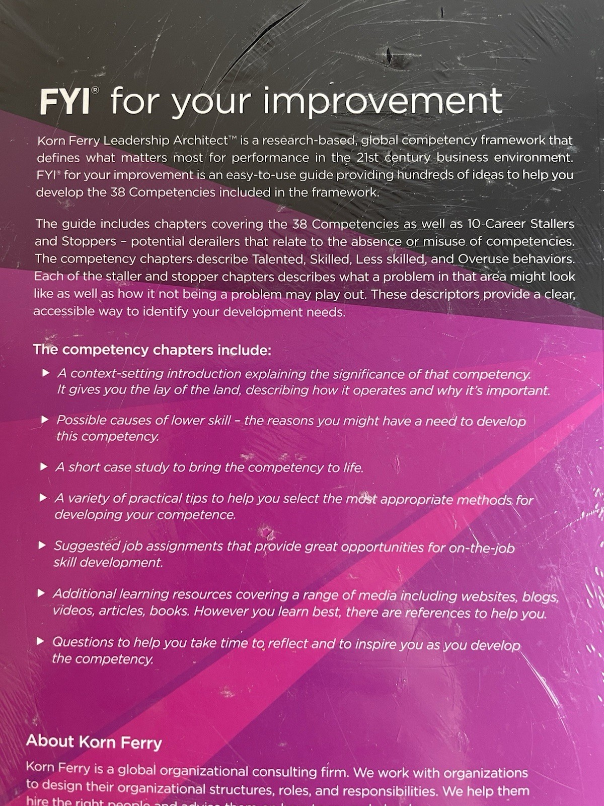FYI : For Your Improvement Competencies Development Guide 6th Edition NEW Sealed