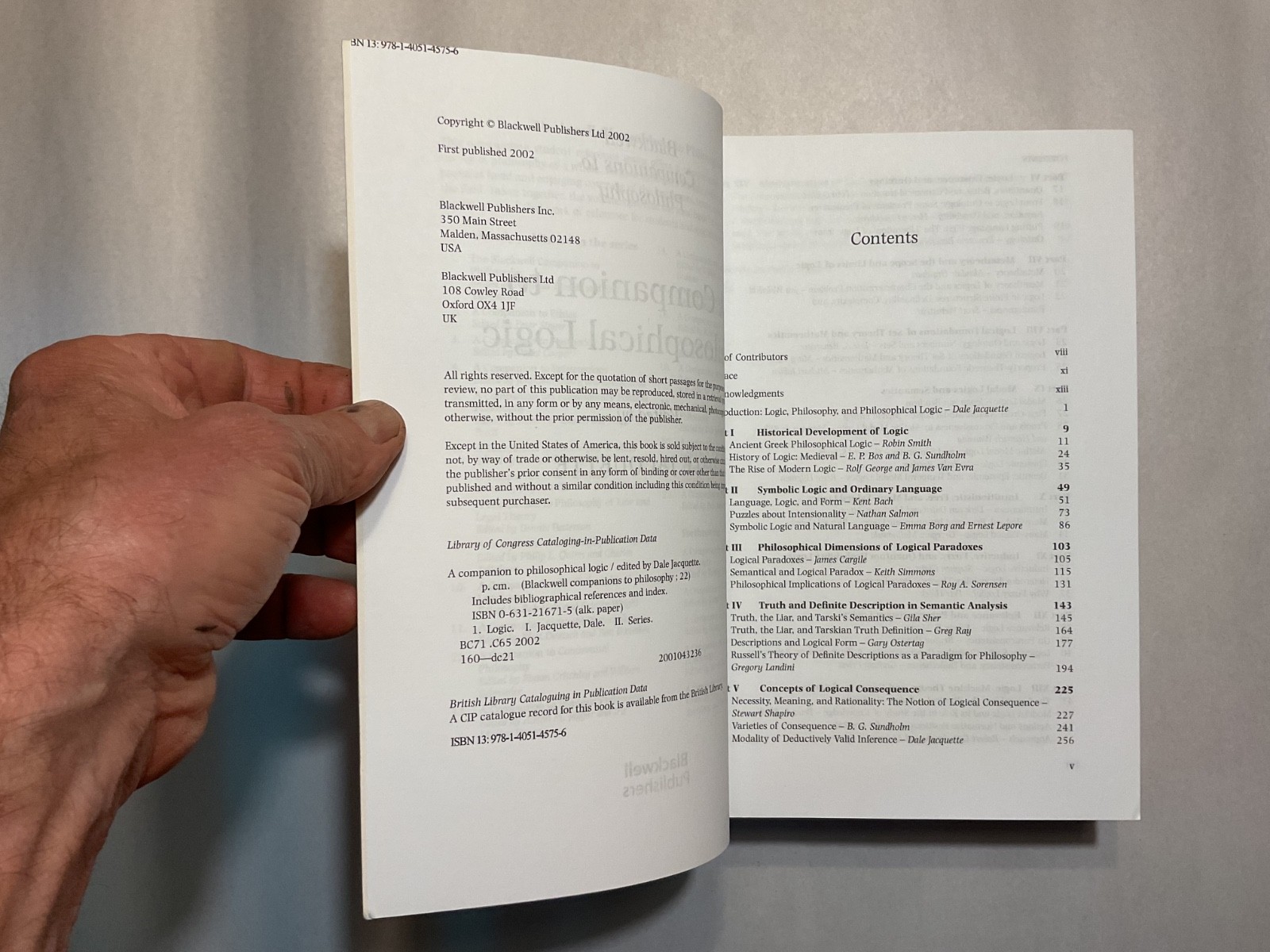 A Companion To Philosophical Logic Dale Jacquette Blackwell Books Fine