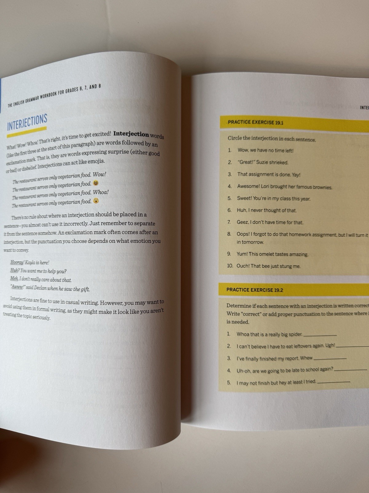 English Grammar Workbook for Grades 6–8 by Lauralee Moss – Like New –