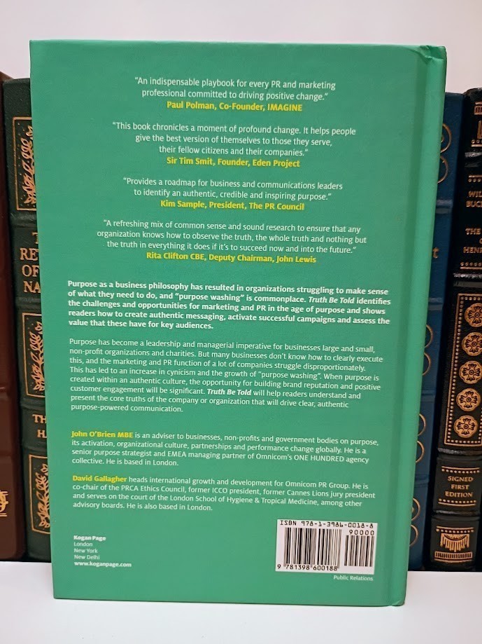 Truth Be Told: How Authentic Marketing Wins in the Purposeful Age Hardcover NEW