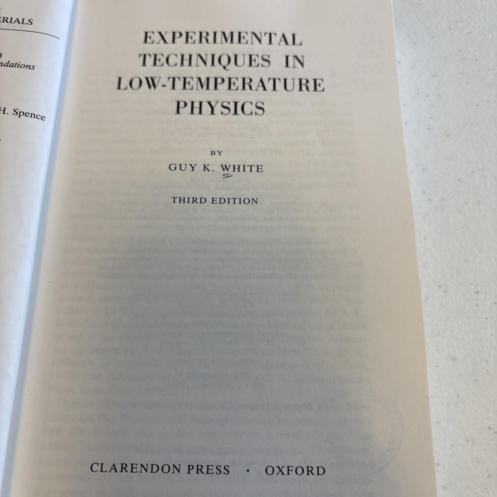 Monographs on the Physics and Chemistry of Materials Ser.: Experimental…