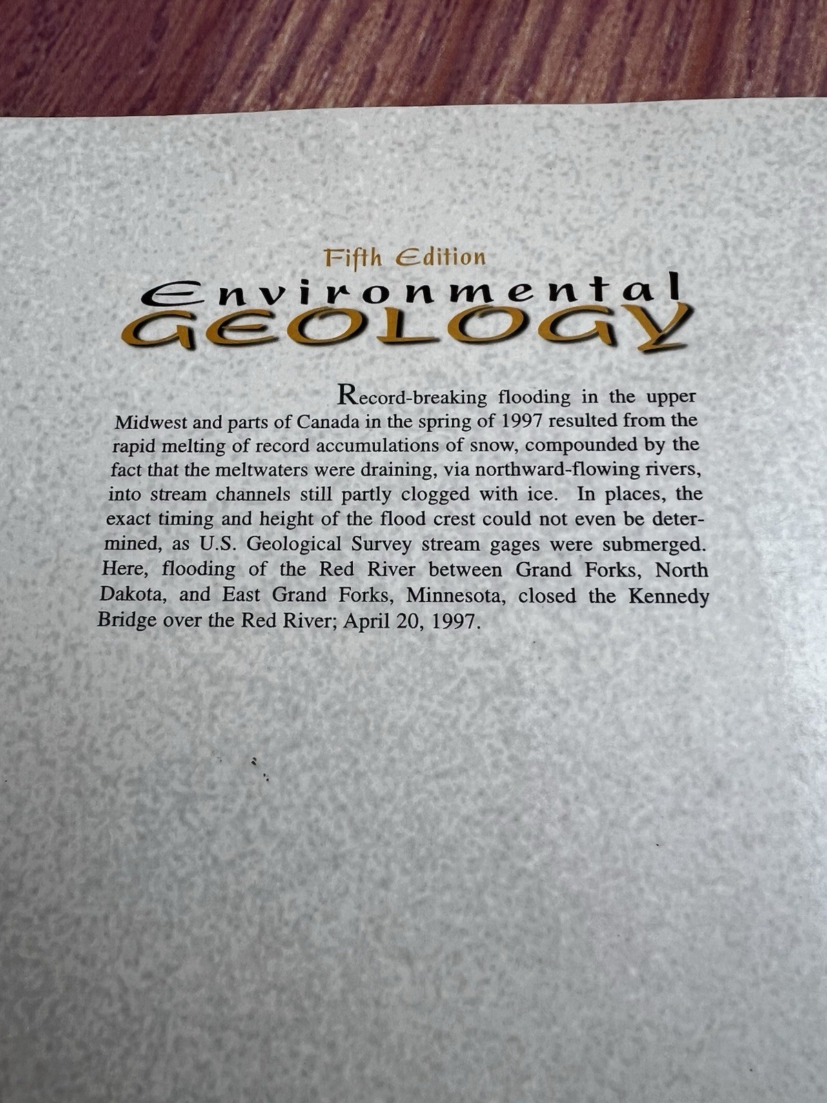 Environmental Geology by Carla W. Montgomery (1997, Paperback)