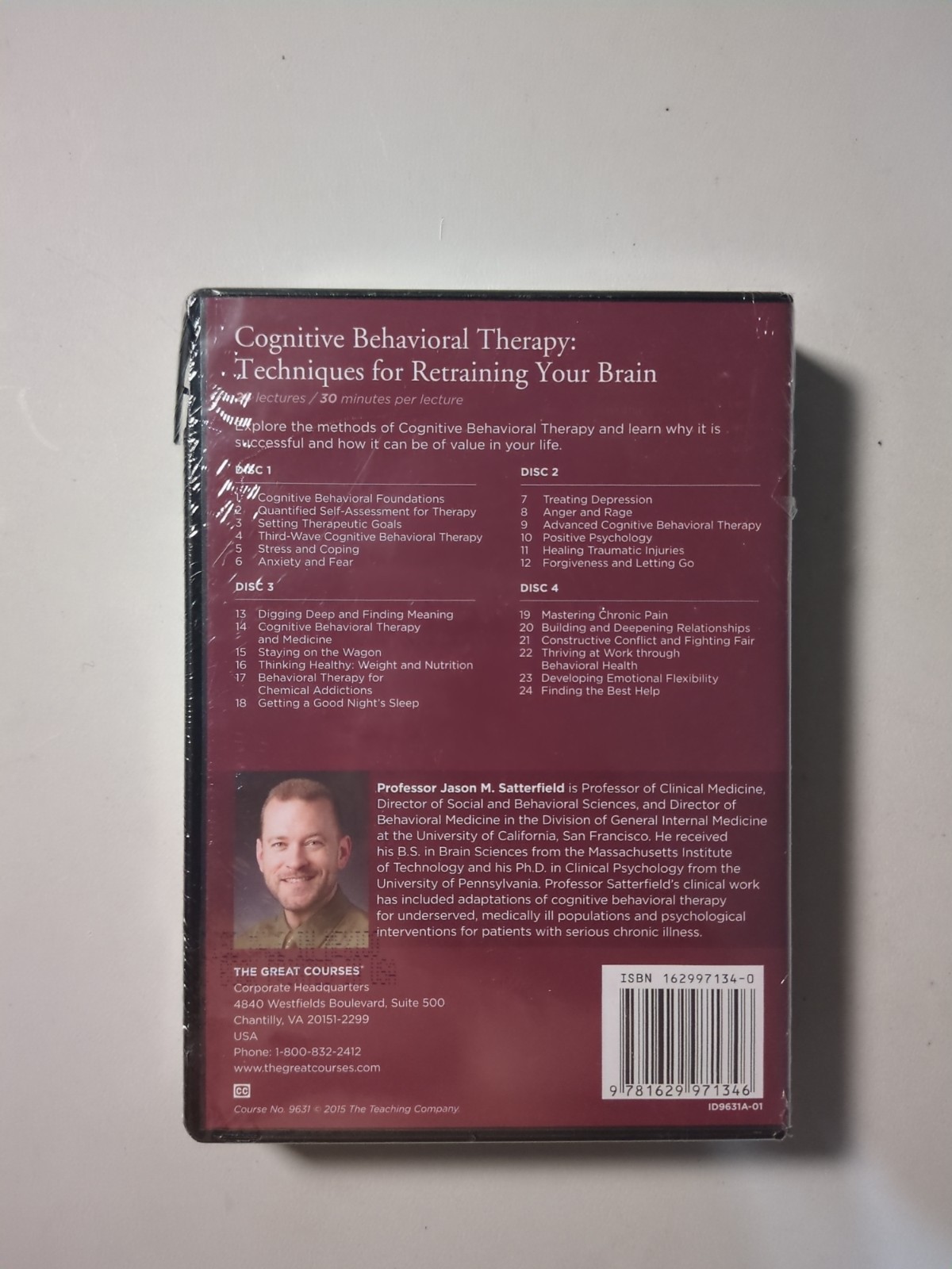 The Great Courses Cognitive Behavioral Therapy Technique Guidebook & DVD Set New