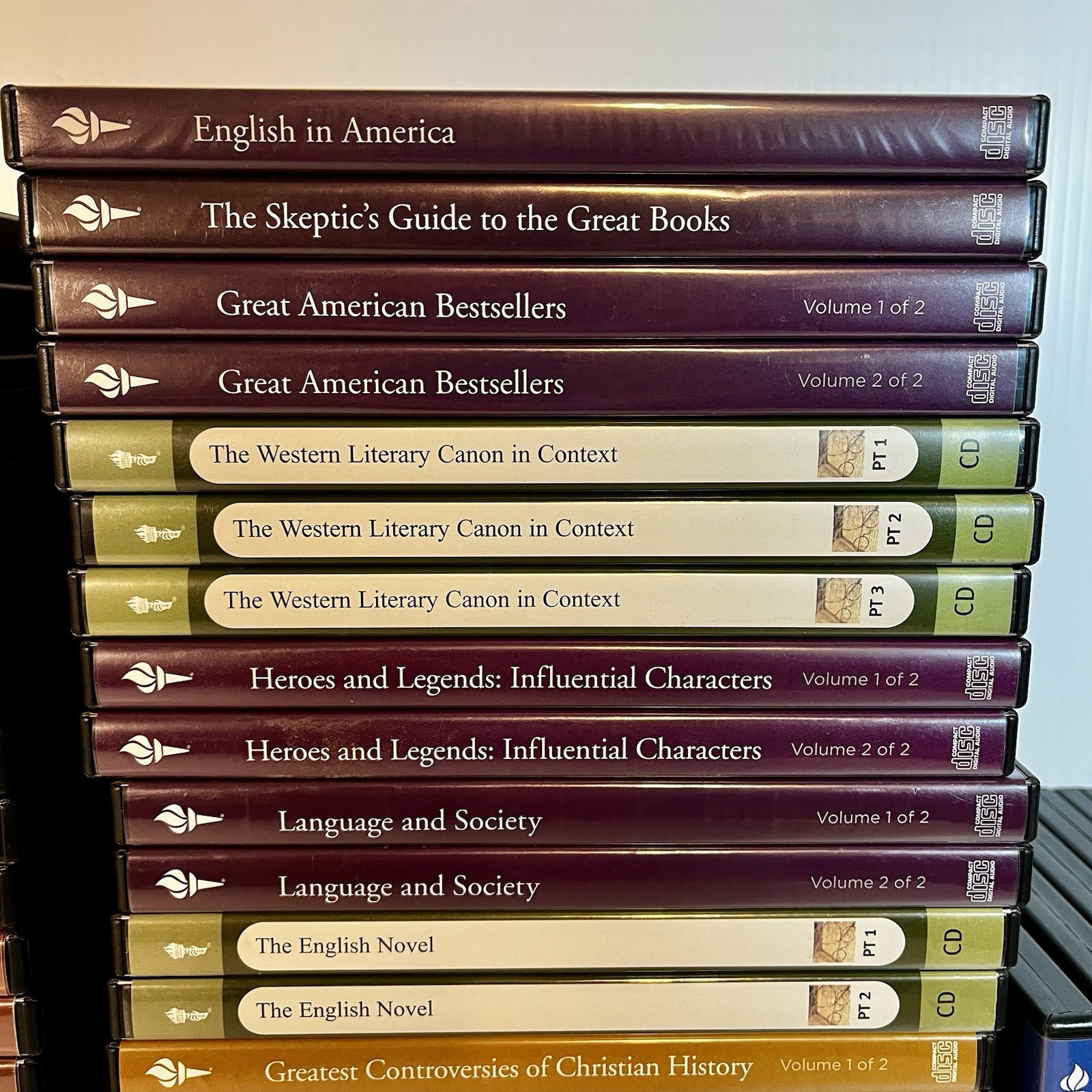 The Great Courses Lot of 39 Different Full Courses on DVDs (86 cases) Collegiate