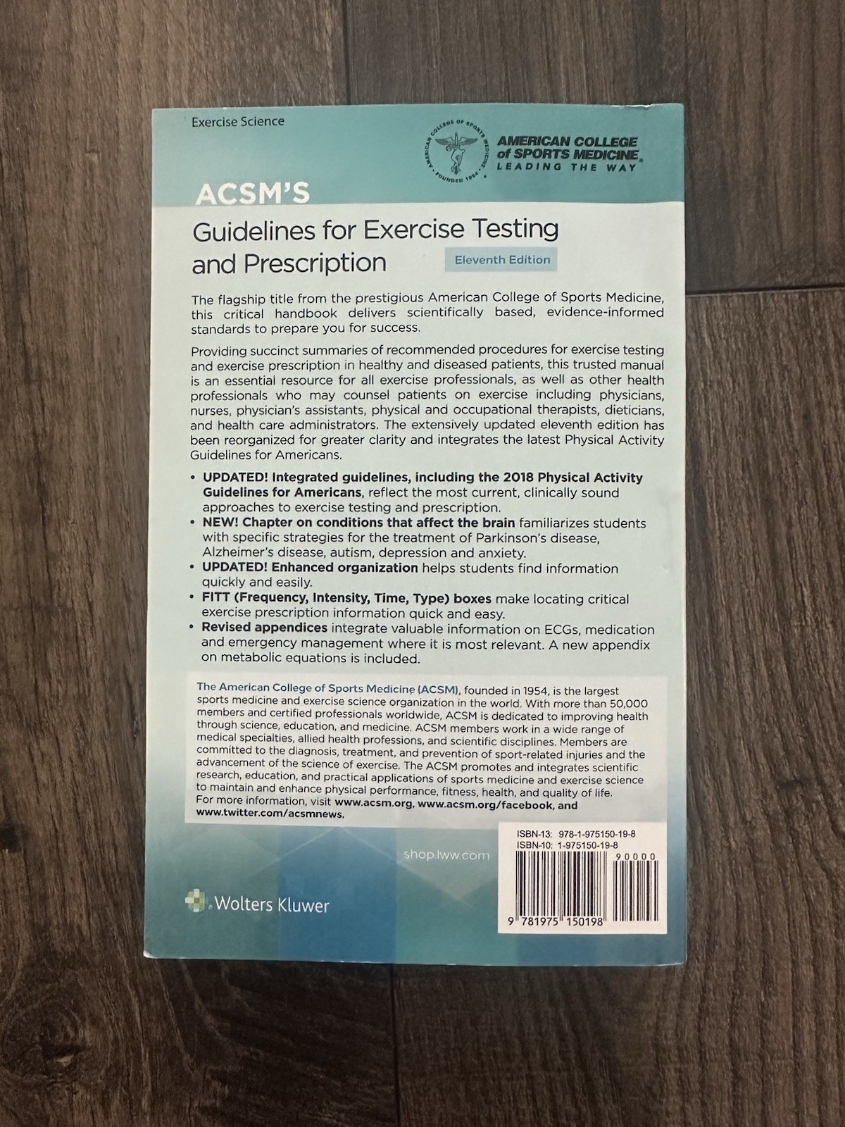 ACSM’s Guidelines for Exercise Testing and Prescription 11th Edition by LIGUORI