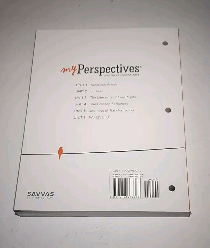 My Perspective English Language Arts Grade 9 Volume 1 BRAND NEW