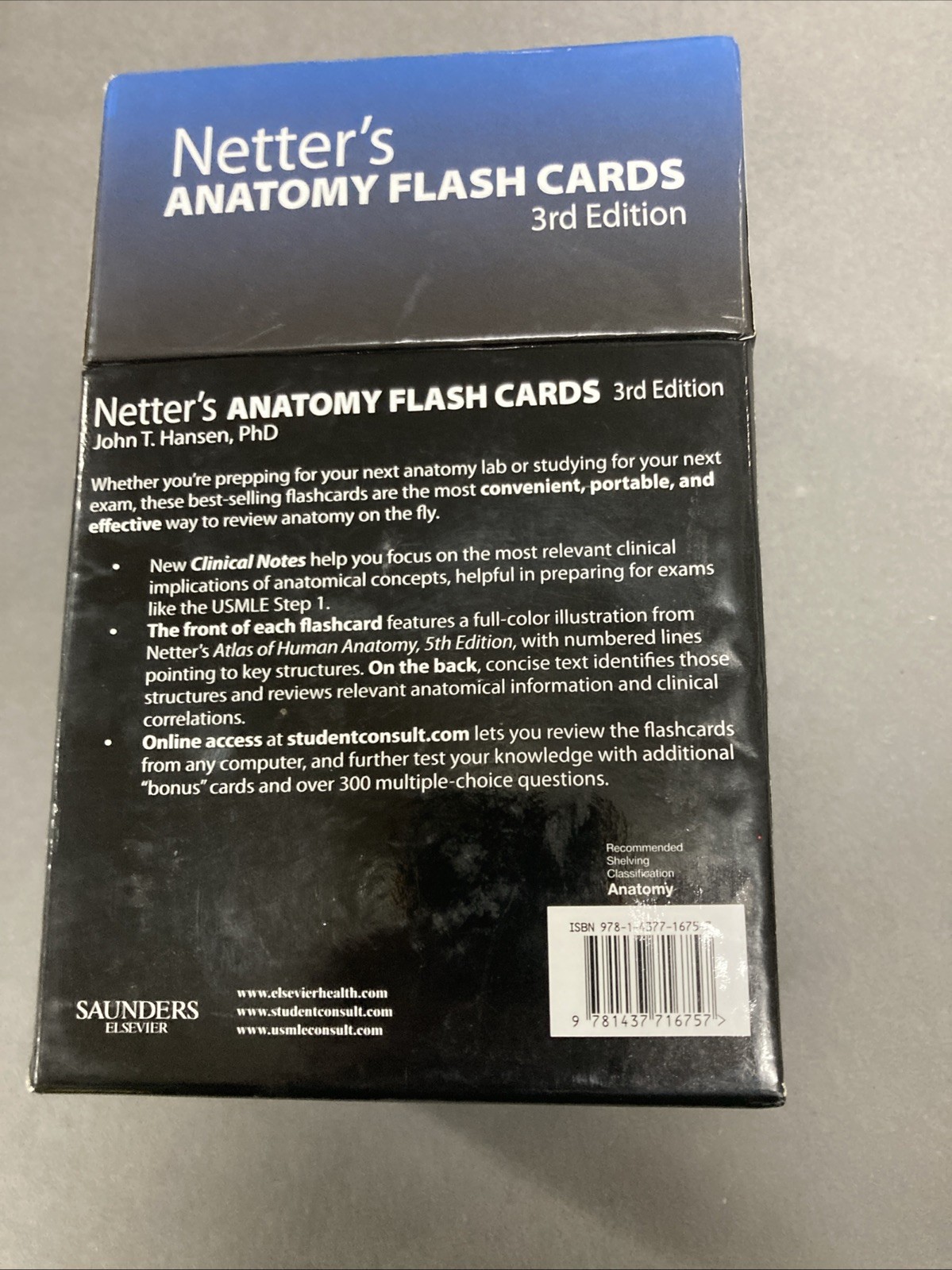 Netter Basic Science Ser.: Netter’s Anatomy Flash Cards :