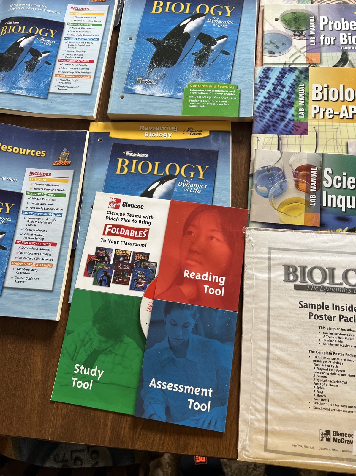 20 + Glencoe Biology Homeschool Curriculum Teacher Resource Lot Manuals McGraw