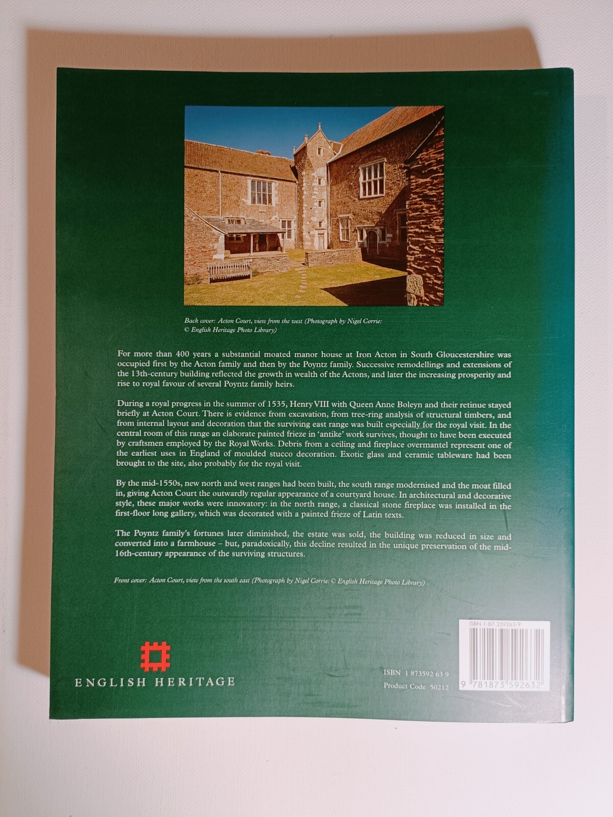 Acton Court The Evolution of an Early Tudor Courtier’s House 2004 Rodwell + Bell