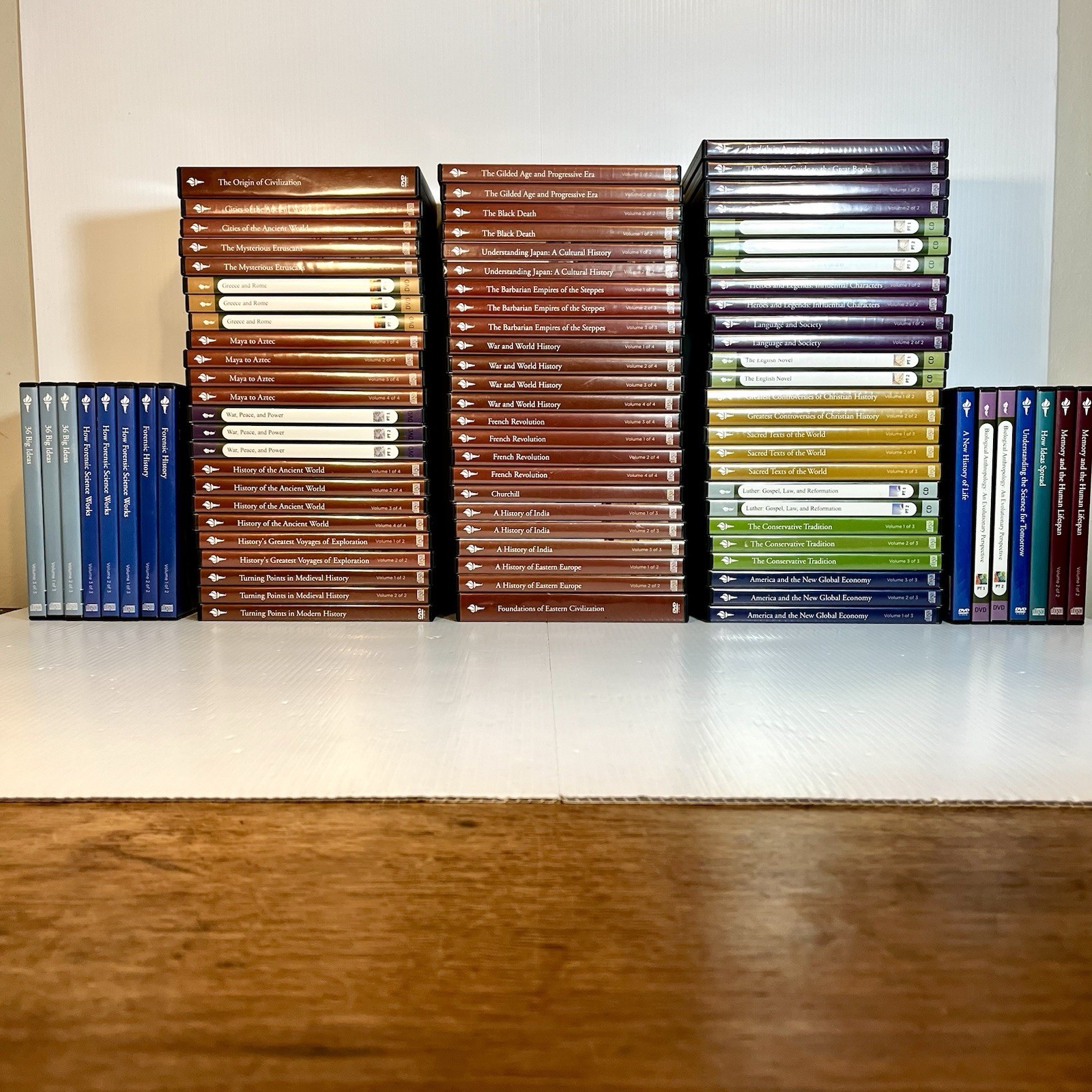 The Great Courses Lot of 39 Different Full Courses on DVDs (86 cases) Collegiate