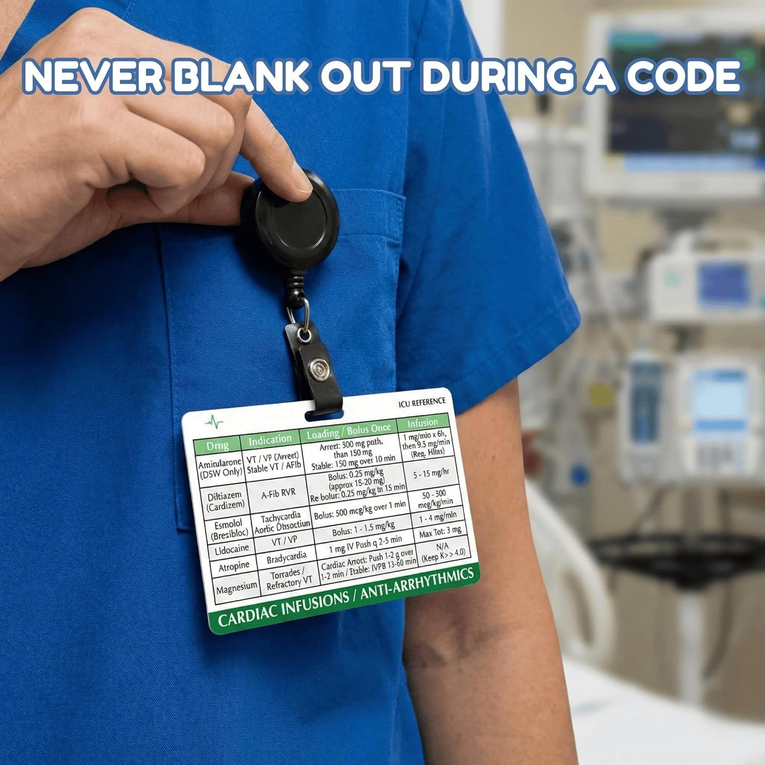 ICU Drips Vasopressors Cheat Sheet Badge Buddy Critical Care Cards