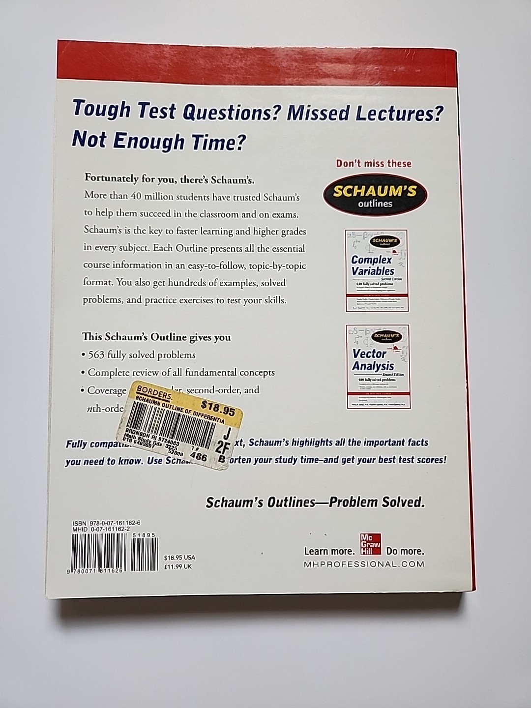 Schaum’s Outline Ser.: Schaum’s Outline of Differential Equations : 563 Fully…