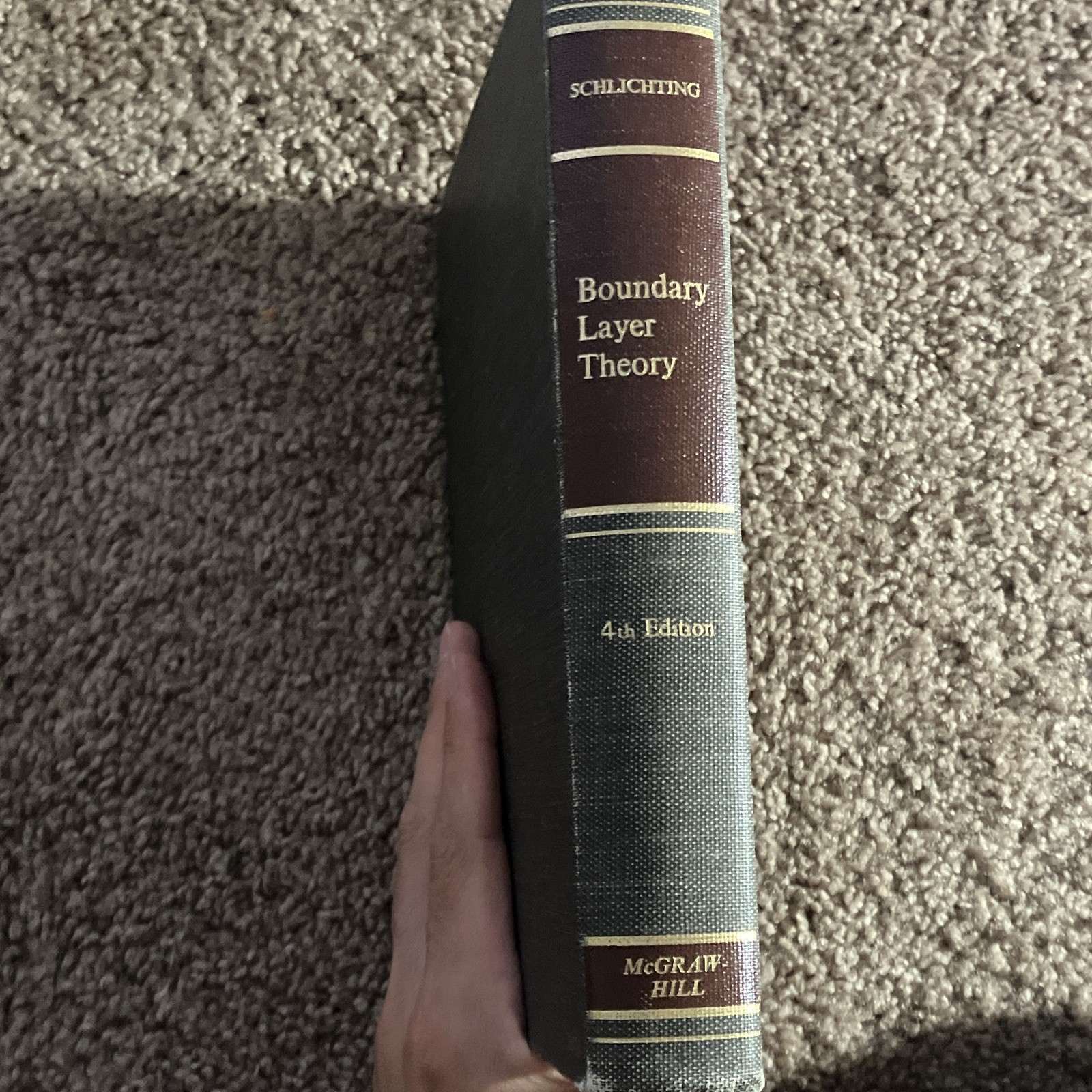 McGraw-Hill Boundary Layer Theory 4th Ed HC Hermann Schlichting 1960 MPN