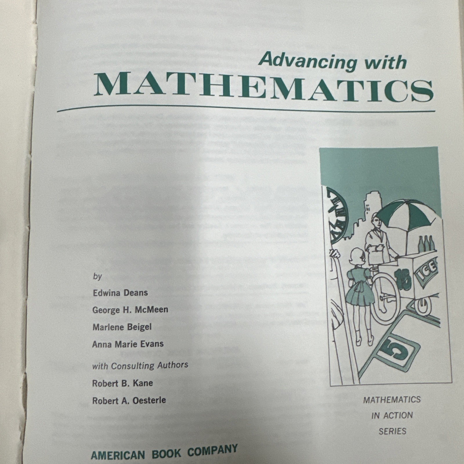 LAST CHANCE CLEARANCE/FREE SHIPPING 1969 “Advancing With Mathematics” Textbook