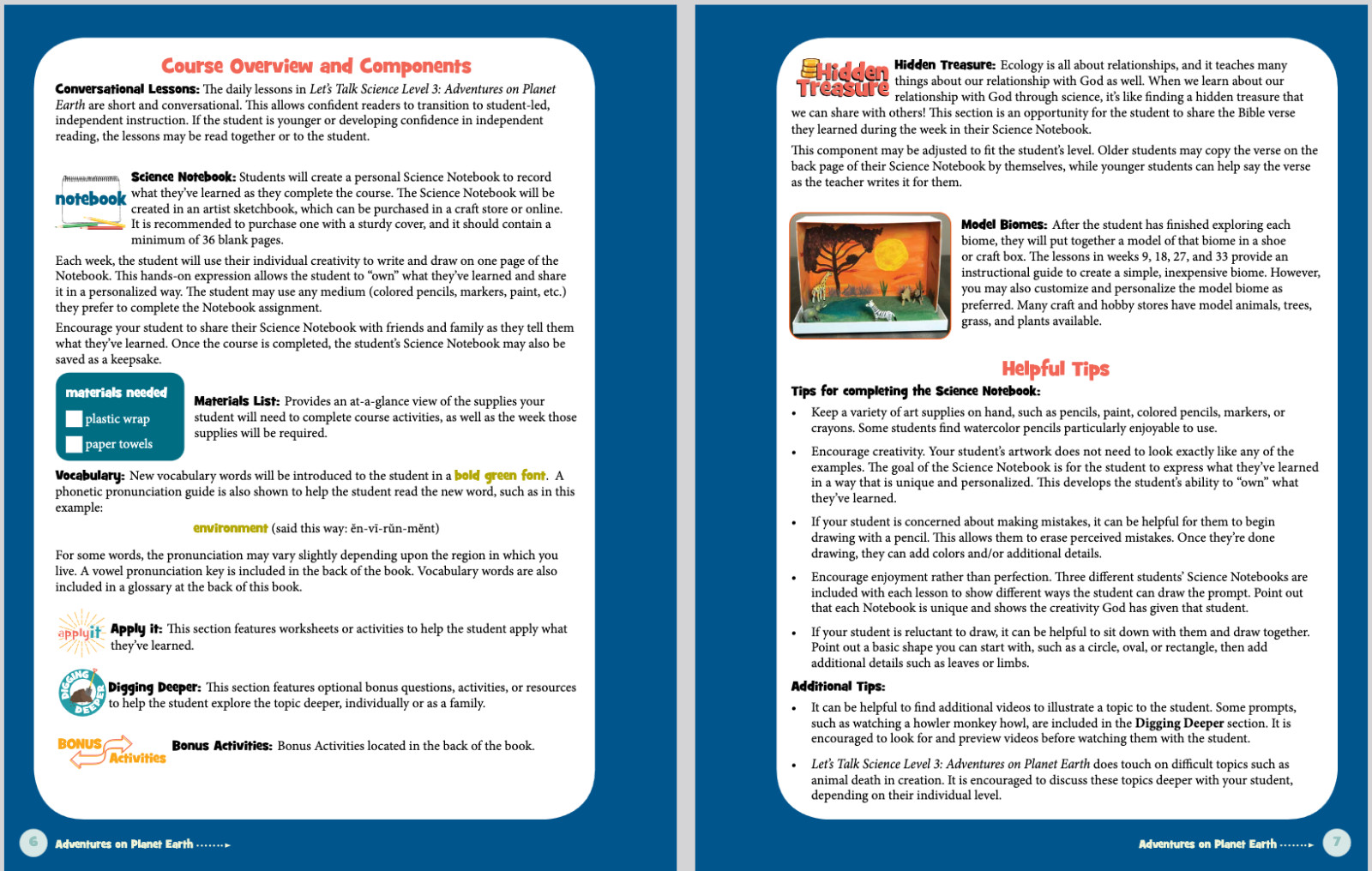 Masterbooks ADVENTURES ON PLANET EARTH Level 3 Let’s Talk Science 2nd 3rd 4th Gr