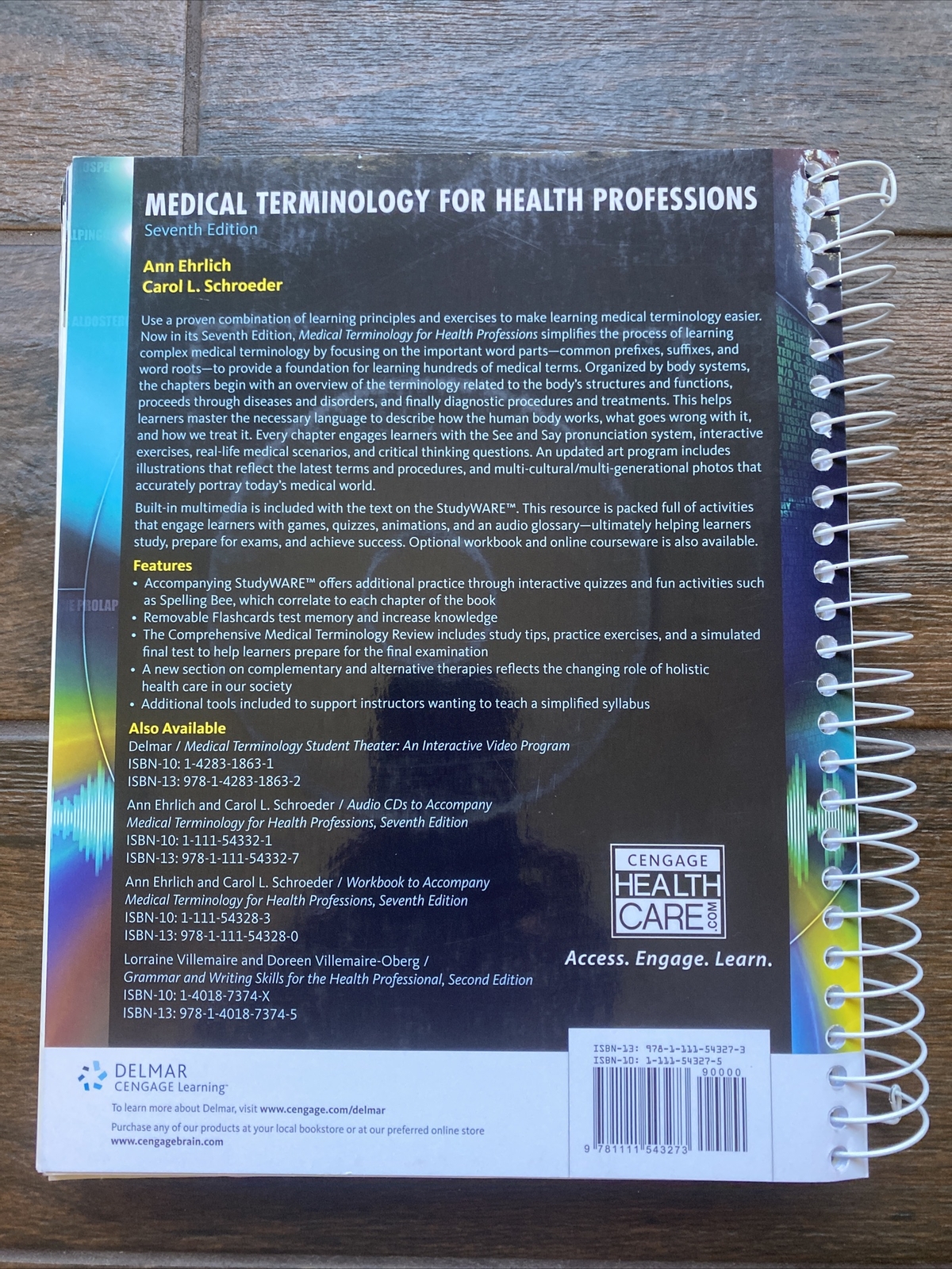 Medical Terminology for Health professions 7th Edition Ann Ehrlich & Schroeder