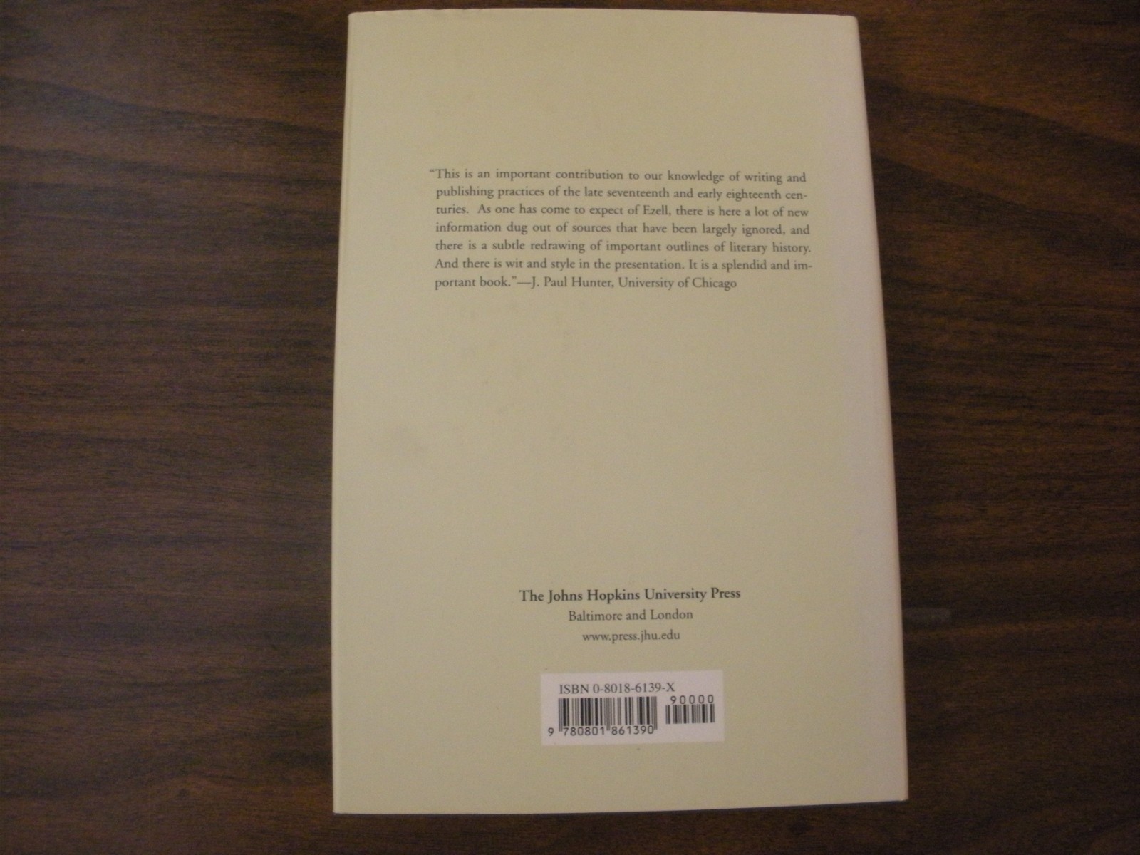 Social Authorship and the Advent of Print by Ezell