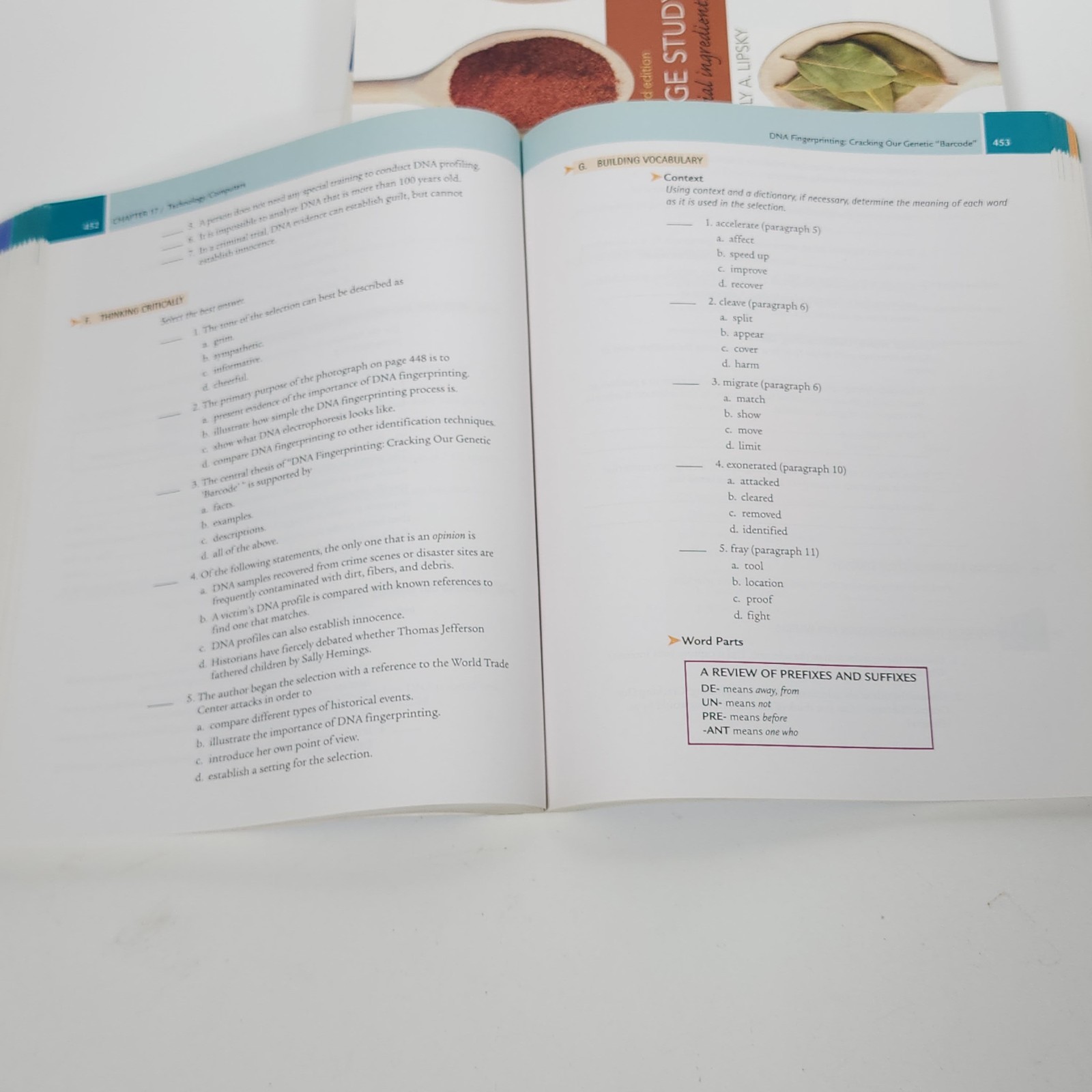 College Efficient Flexible Reading Study Skills Textbook Lot Lipsky Freshman Lot
