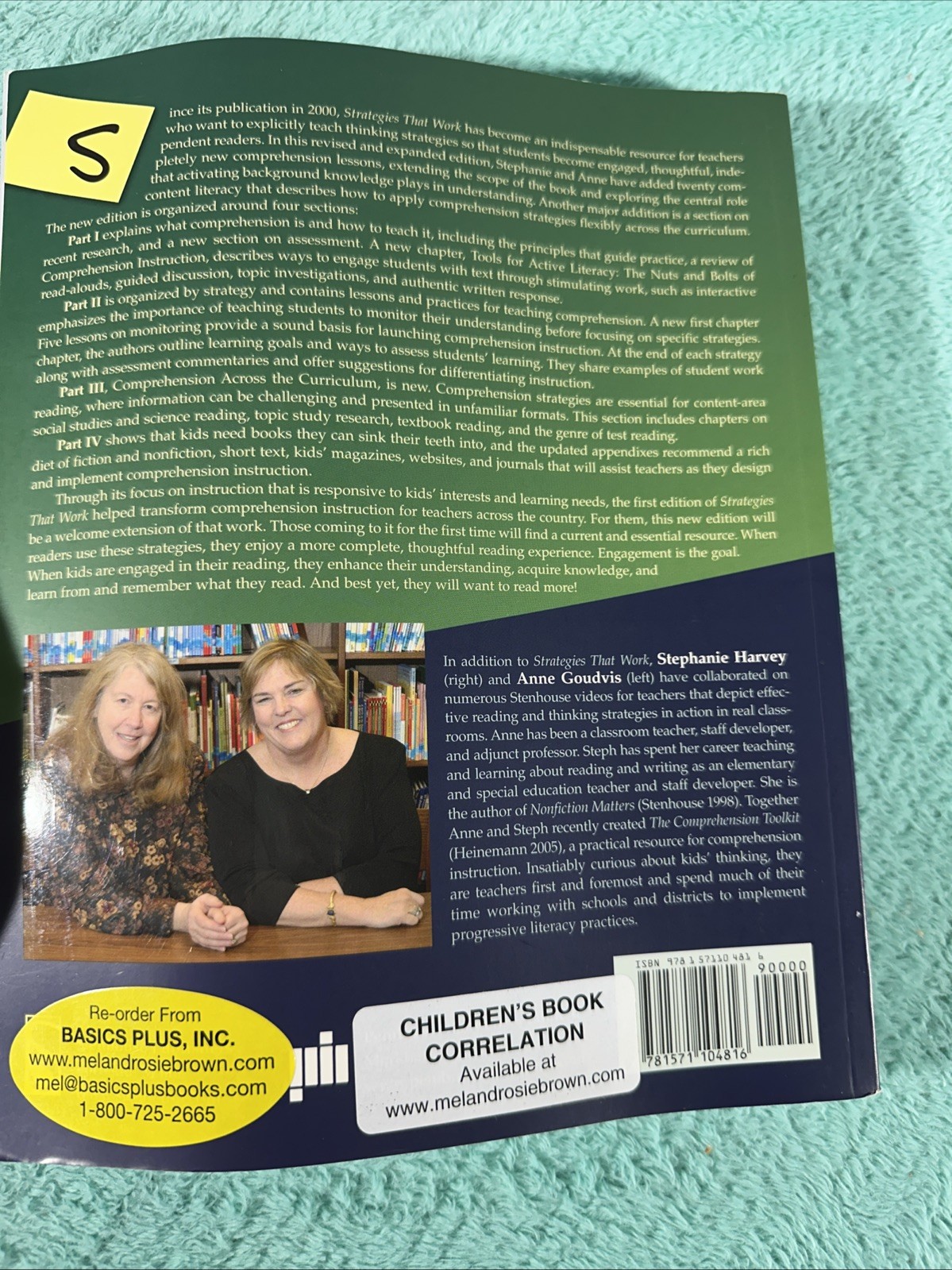 Strategies That Work -paperback 2007 by Stephanie Harvey, Anne Goudvis