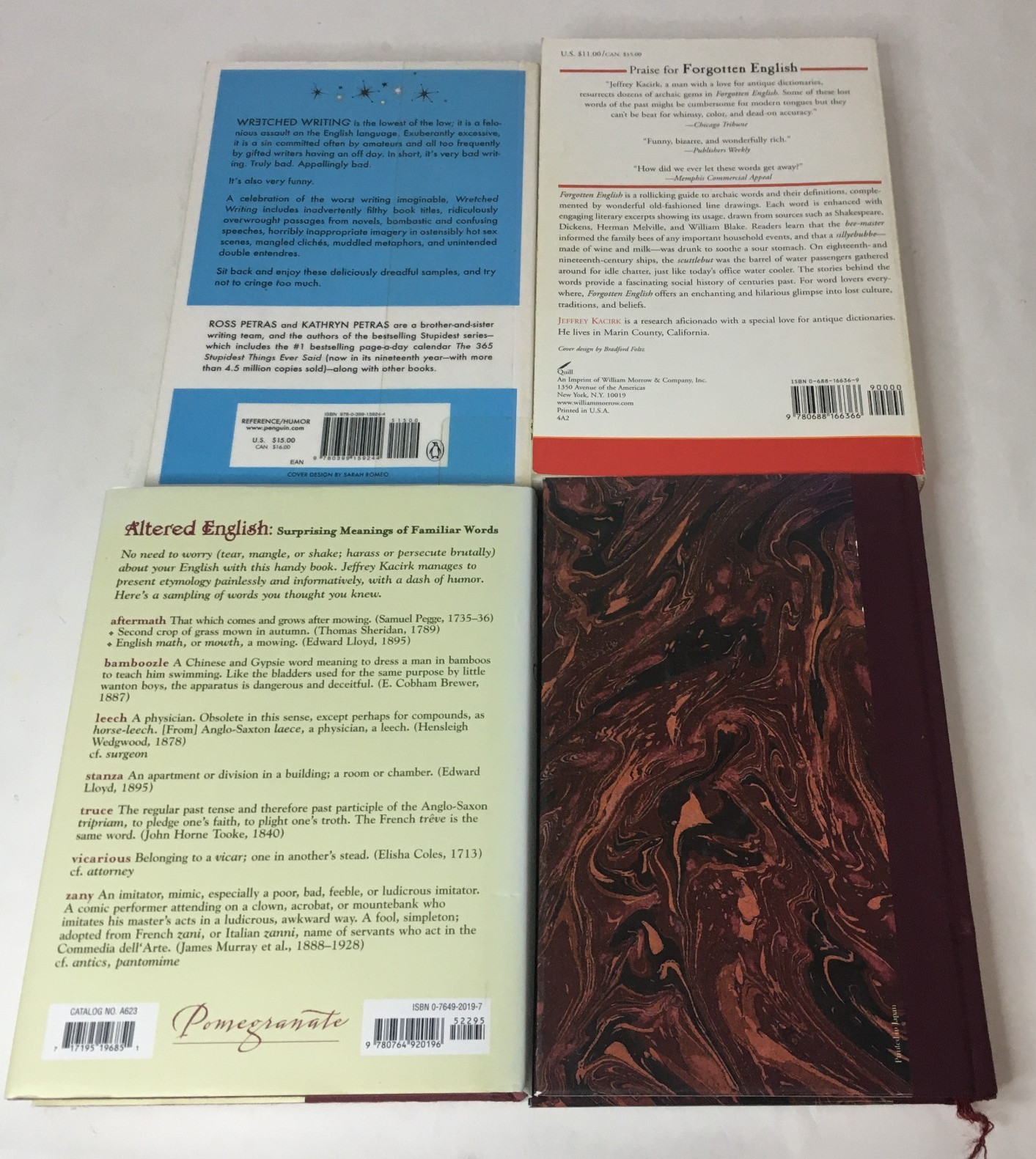 Lot of 4 Nonfiction Books – Literary Facts – Altered Forgotten English Writing