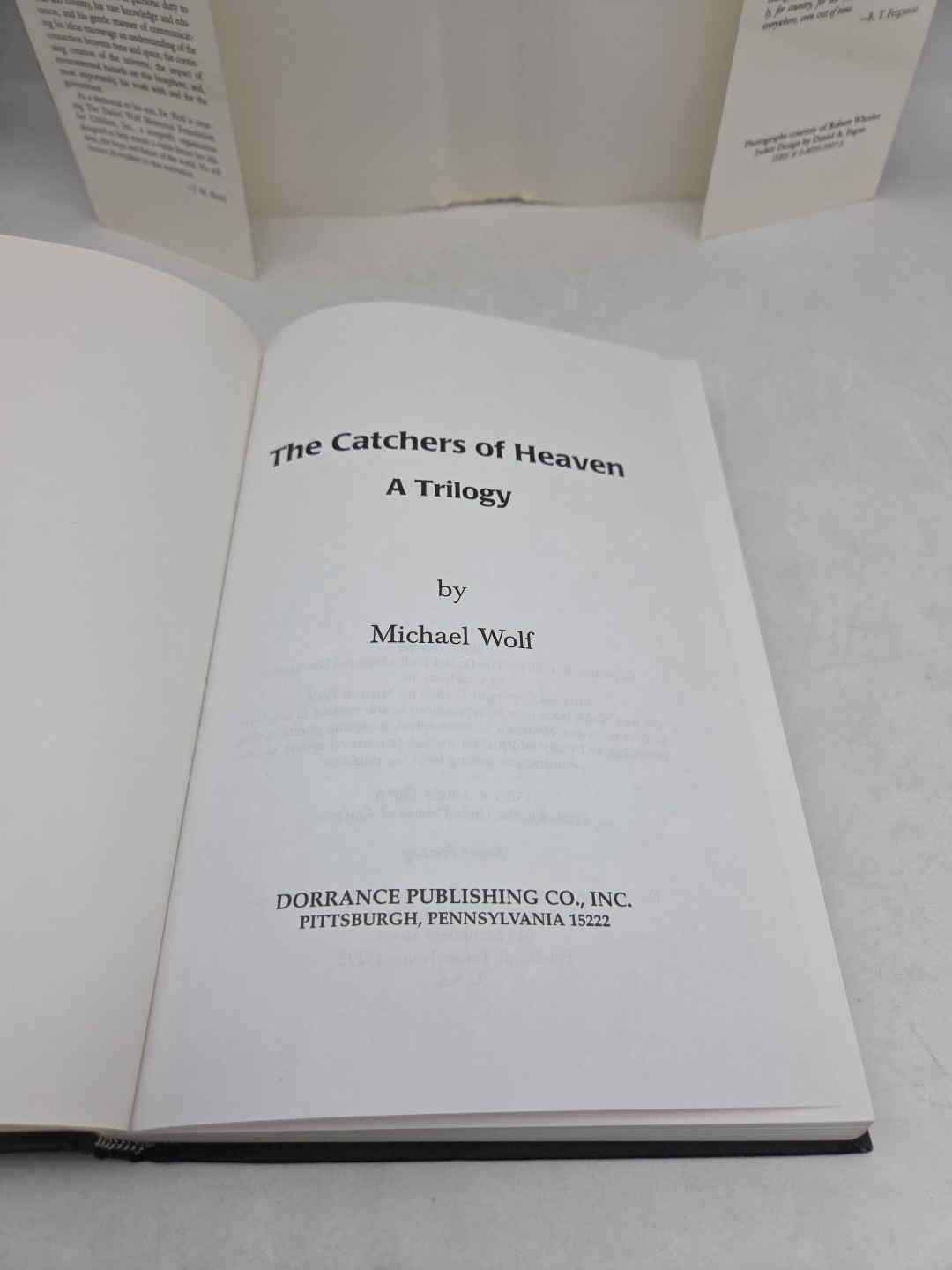 The Catchers of Heaven: Trilogy – (Michael Wolf, HCDJ, 1996, Second Printing)