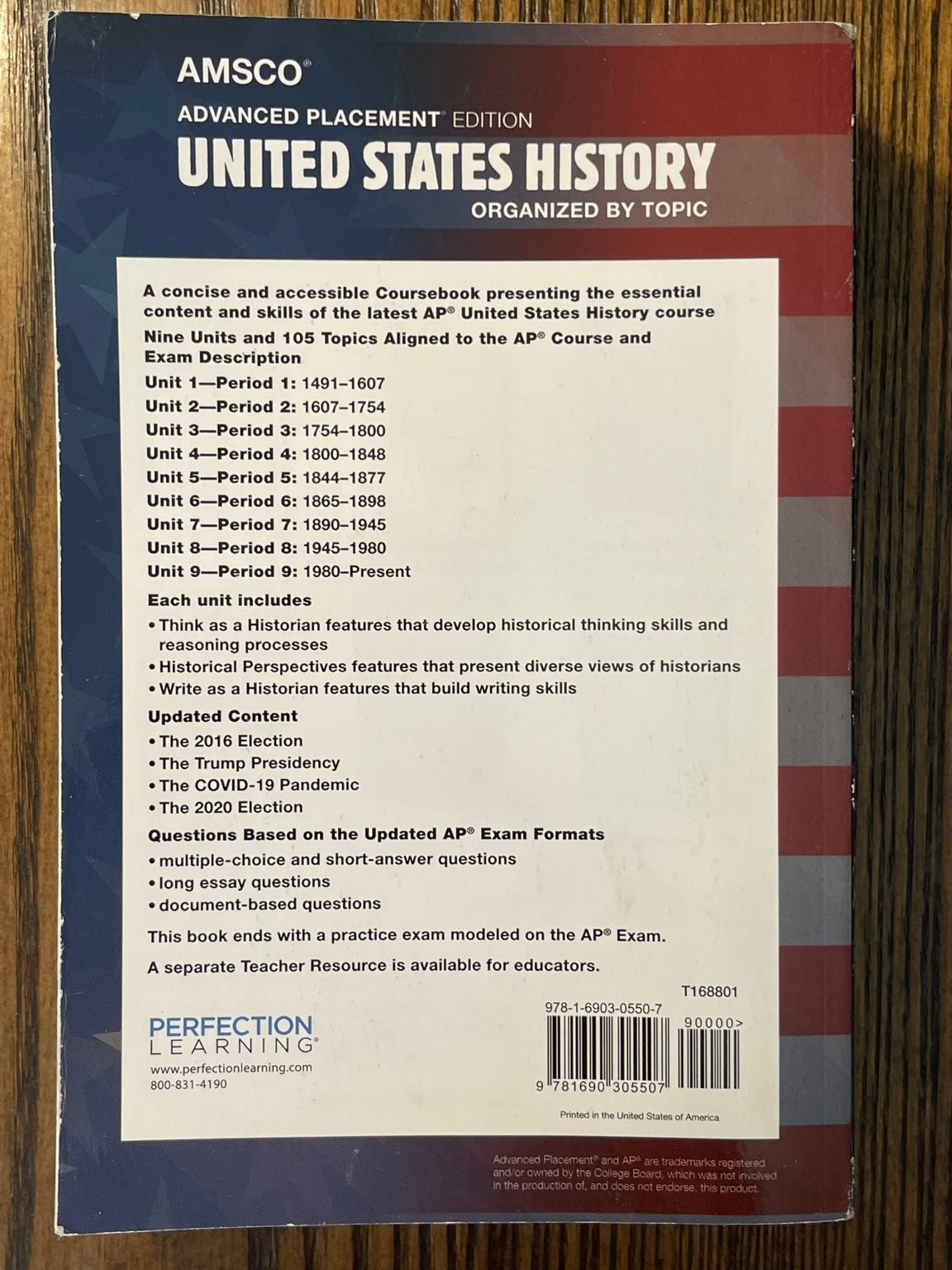 United States History Newman Schmalbach AP Edition Perfection Learning :VG