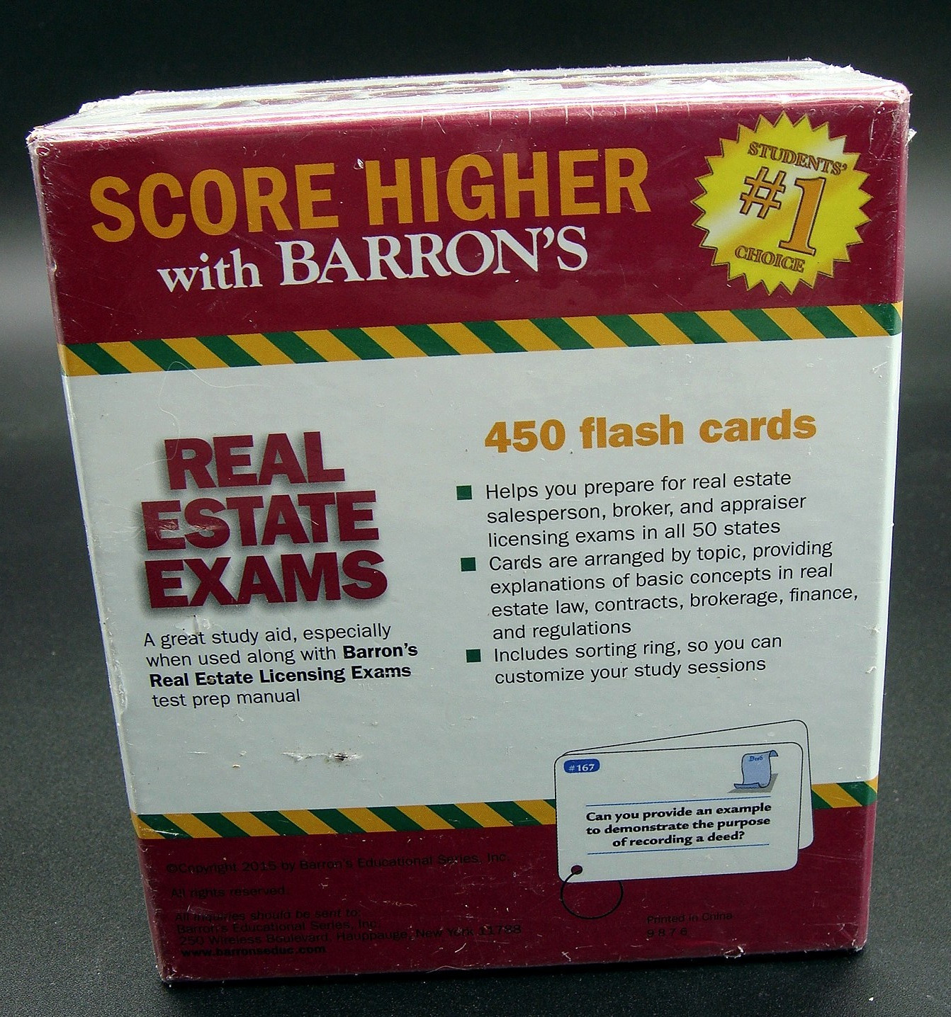 Barron’s Real Estate Exam Flash Cards 2nd Edition Complete Sealed