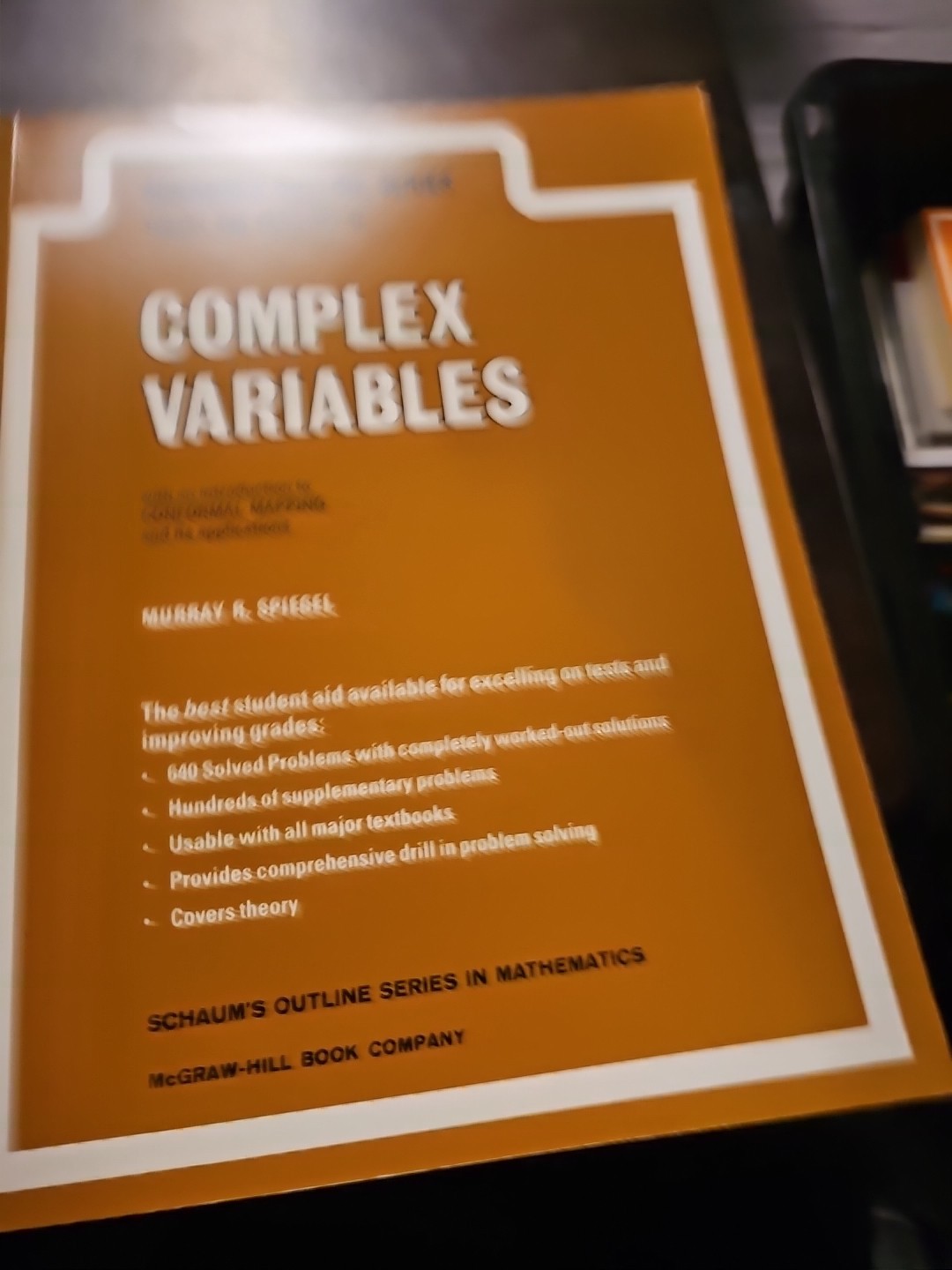 Schaum’s Outline of Complex Variables by Spiegel, Murray R. 1964