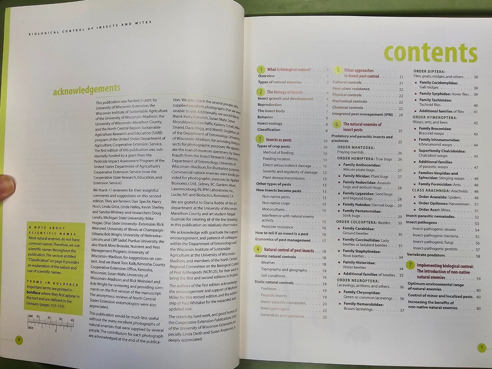 BIOLOGICAL CONTROL OF INSECTS AND MITES- By Mahr, Whitaker, and Ridgway 2008