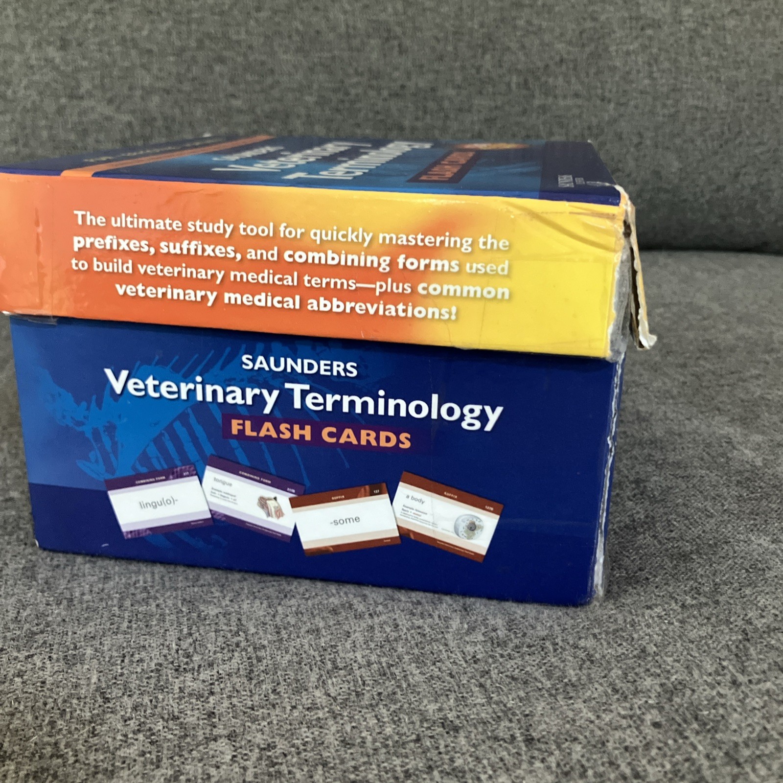 Saunders Veterinary Terminology Flash Cards 530 Full Color Cards Complete Set
