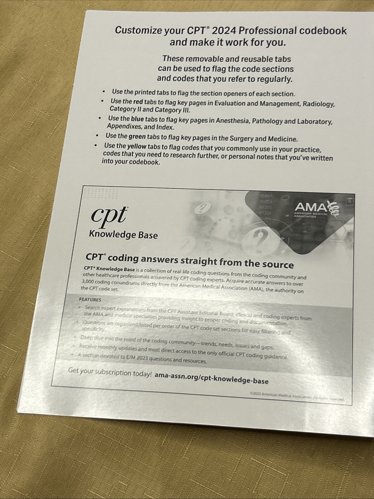 CPT 2024 Professional Edition by American Medical Association: -Great Condition-