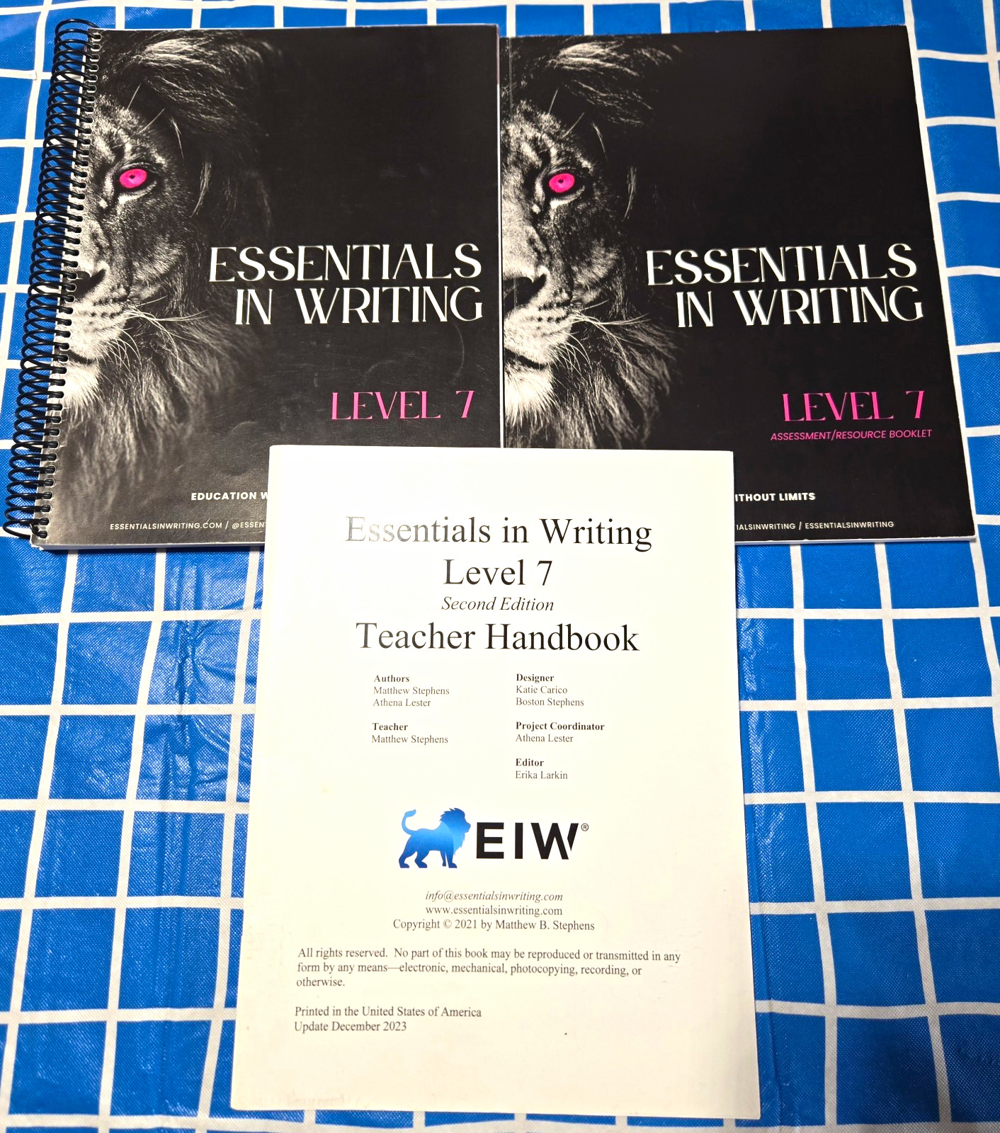 EIW Essentials in Writing Level 7 Teacher Handbook 2nd Ed Spiral 2021 Stephens