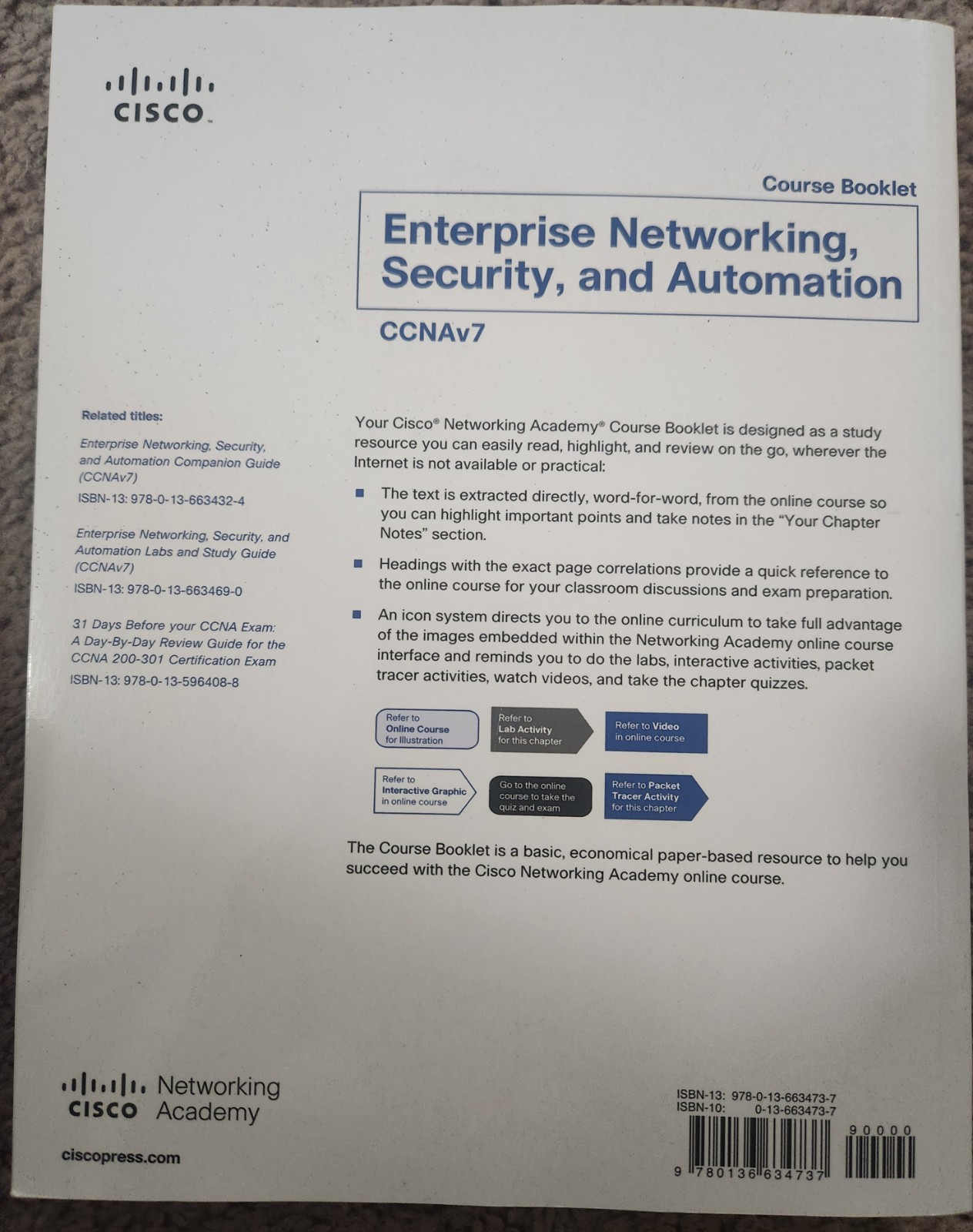 CCNAv7 CISCO Enterprise Networking Security Automation Booklet +Labs Study Guide