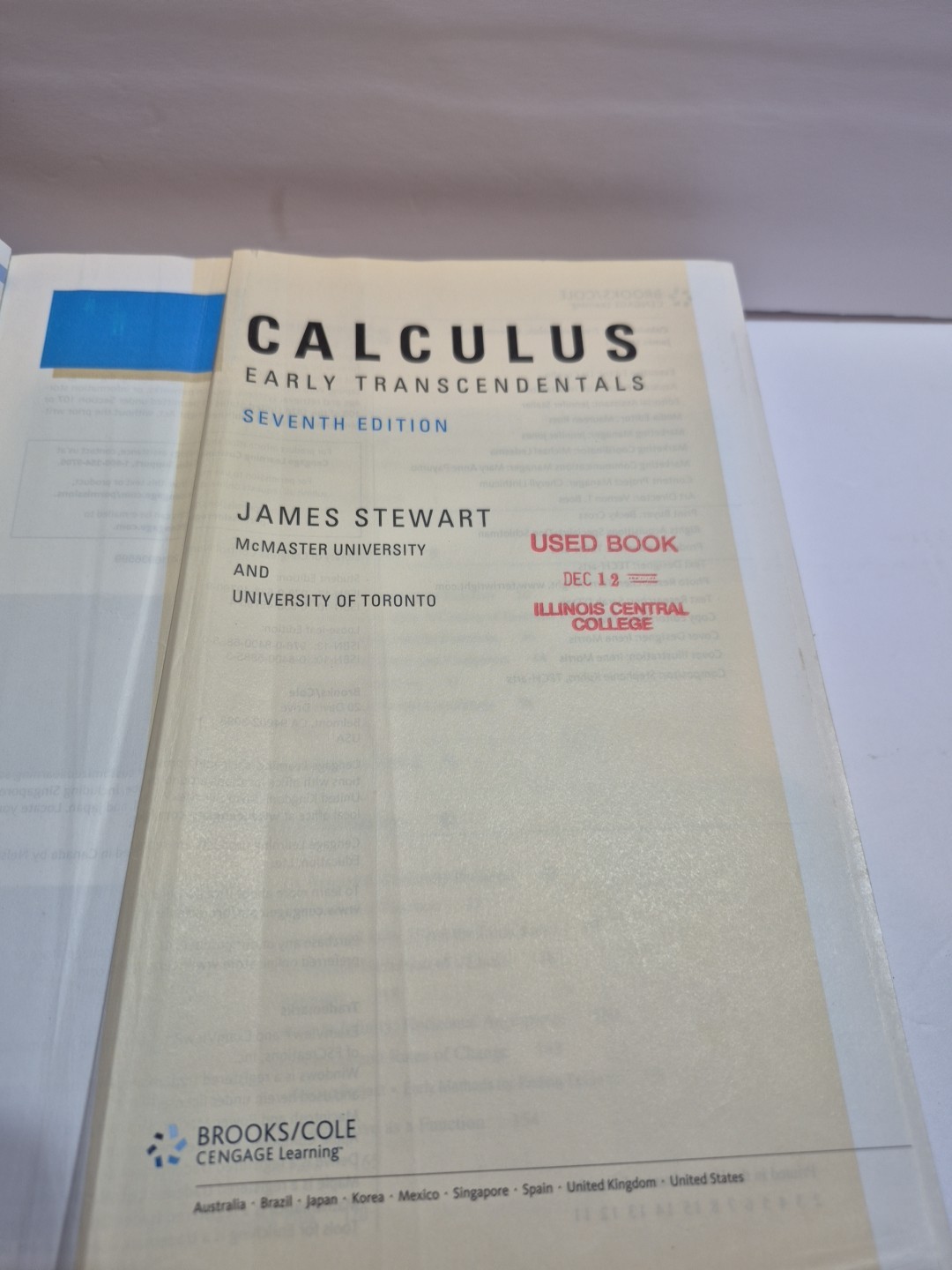 Calculus Early Transcendentals James Stewart 7th edition (Pre-owned)